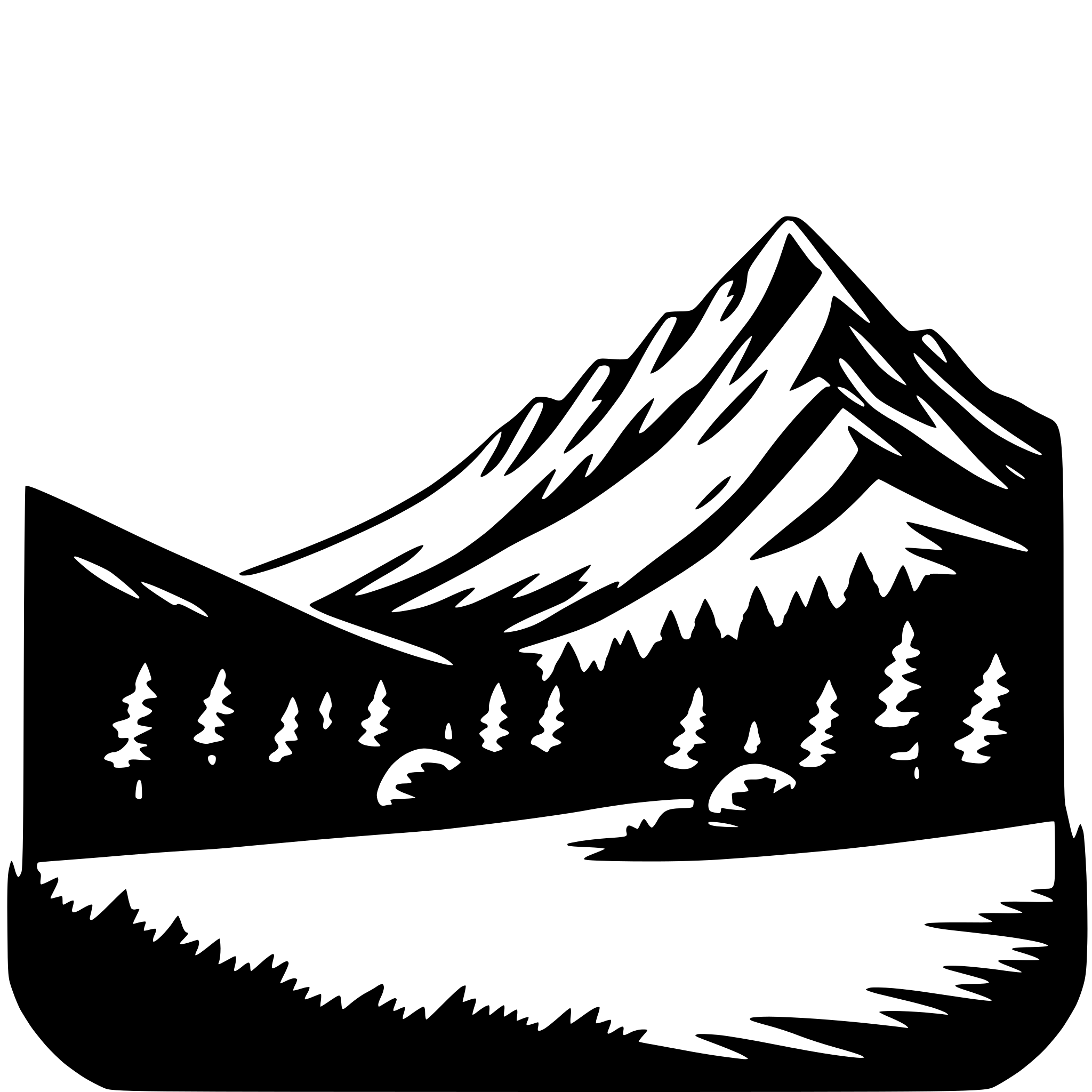 AI-generated SVG of 'mountain range'