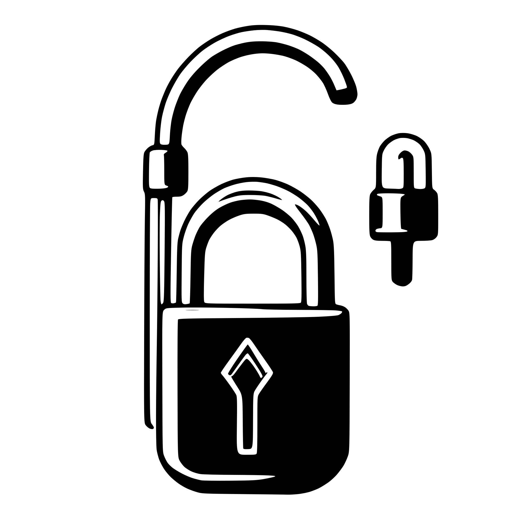 AI-generated SVG of 'front facing simple digital padlock'