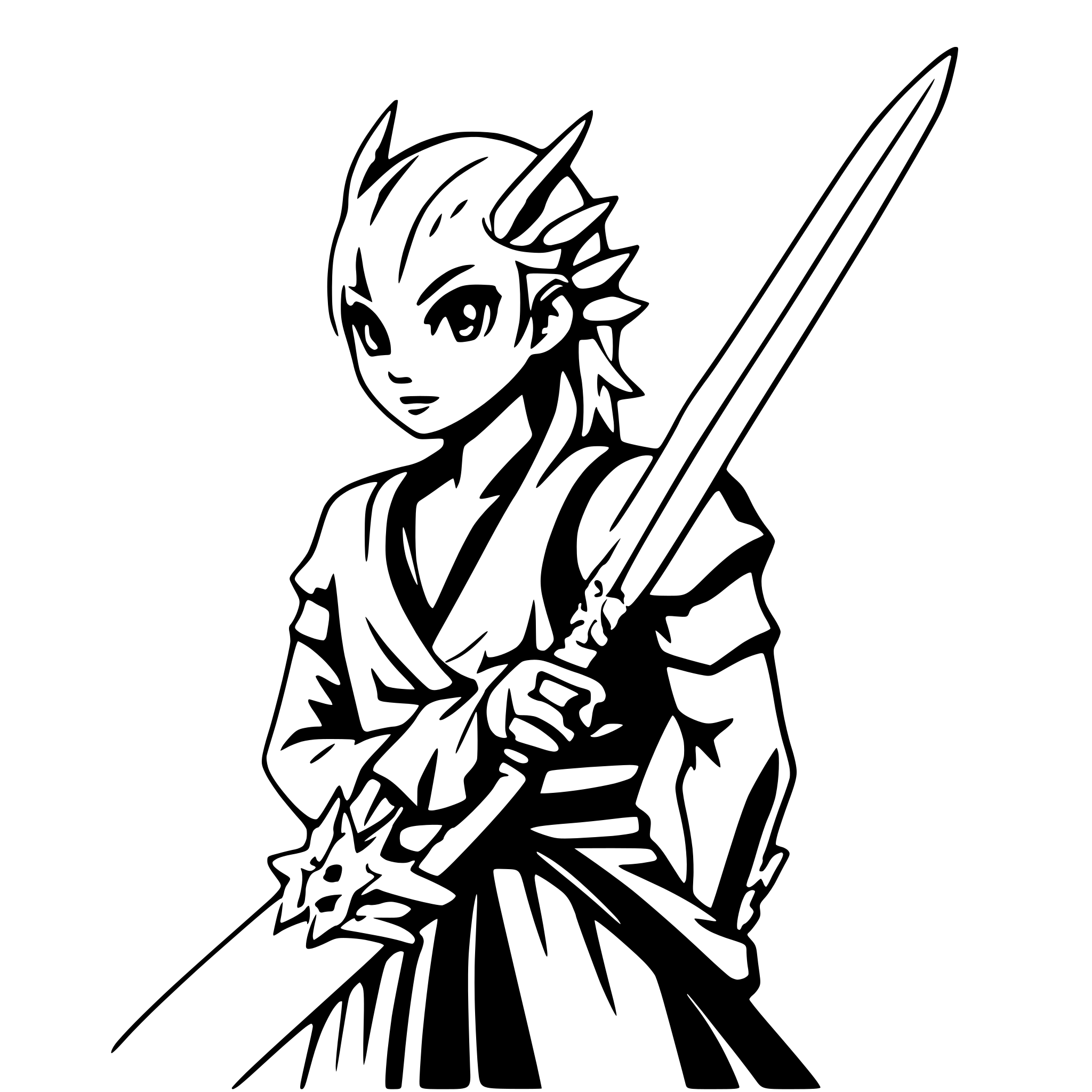 AI-generated SVG of a dragon wrapped around sword