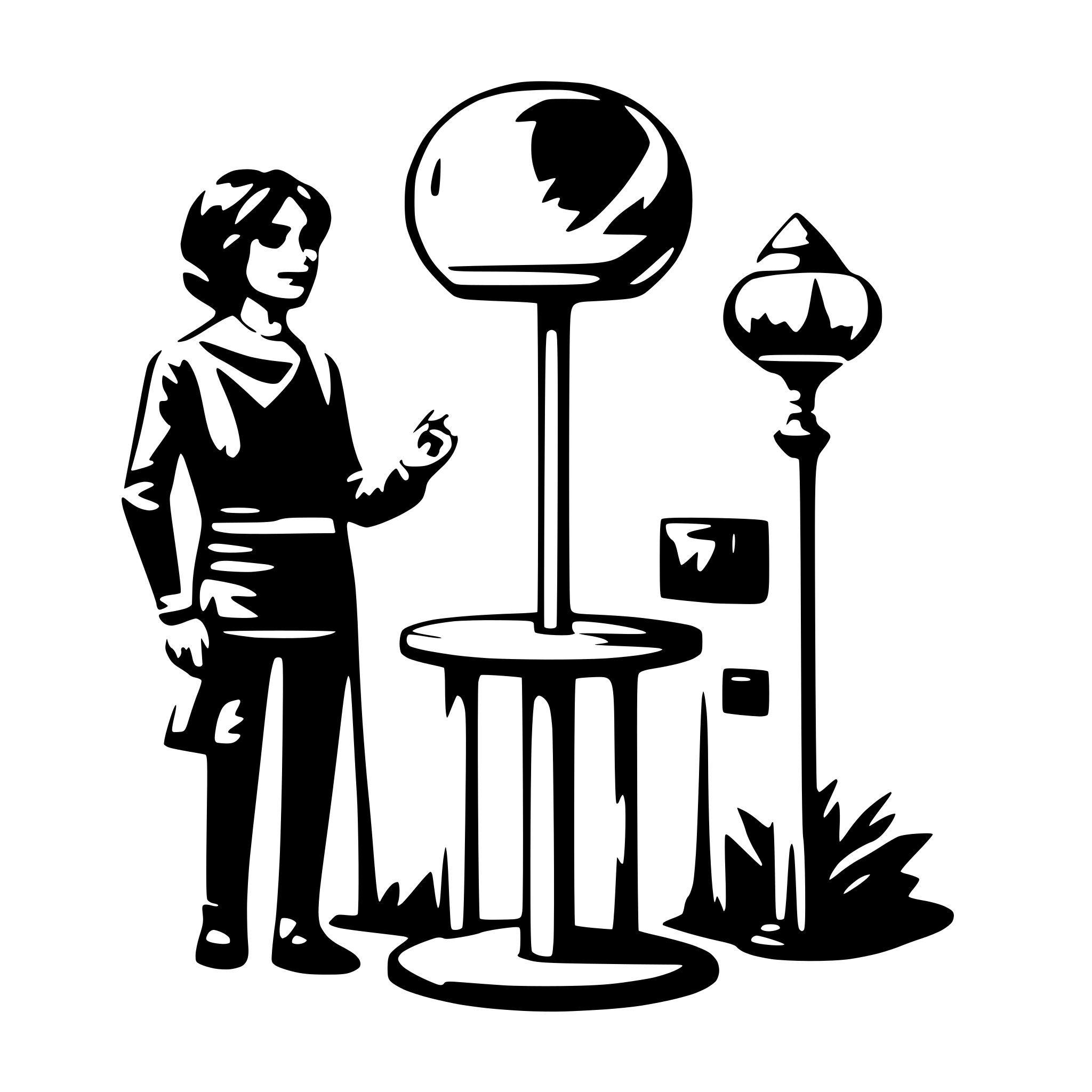 AI-generated SVG of a stand