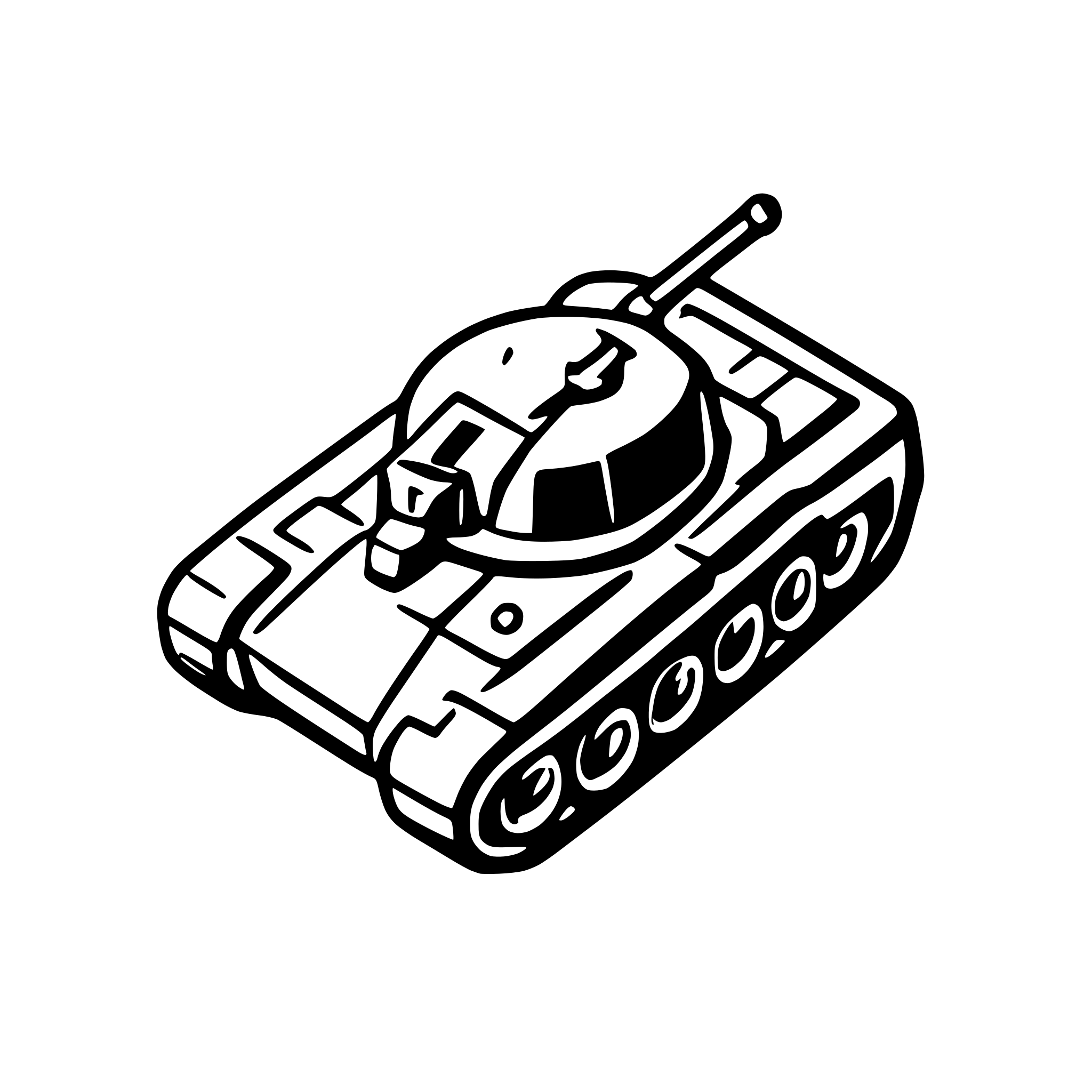 AI-generated SVG of a Battle tank (2-D top view (no perspective)) for a simple 2-d game