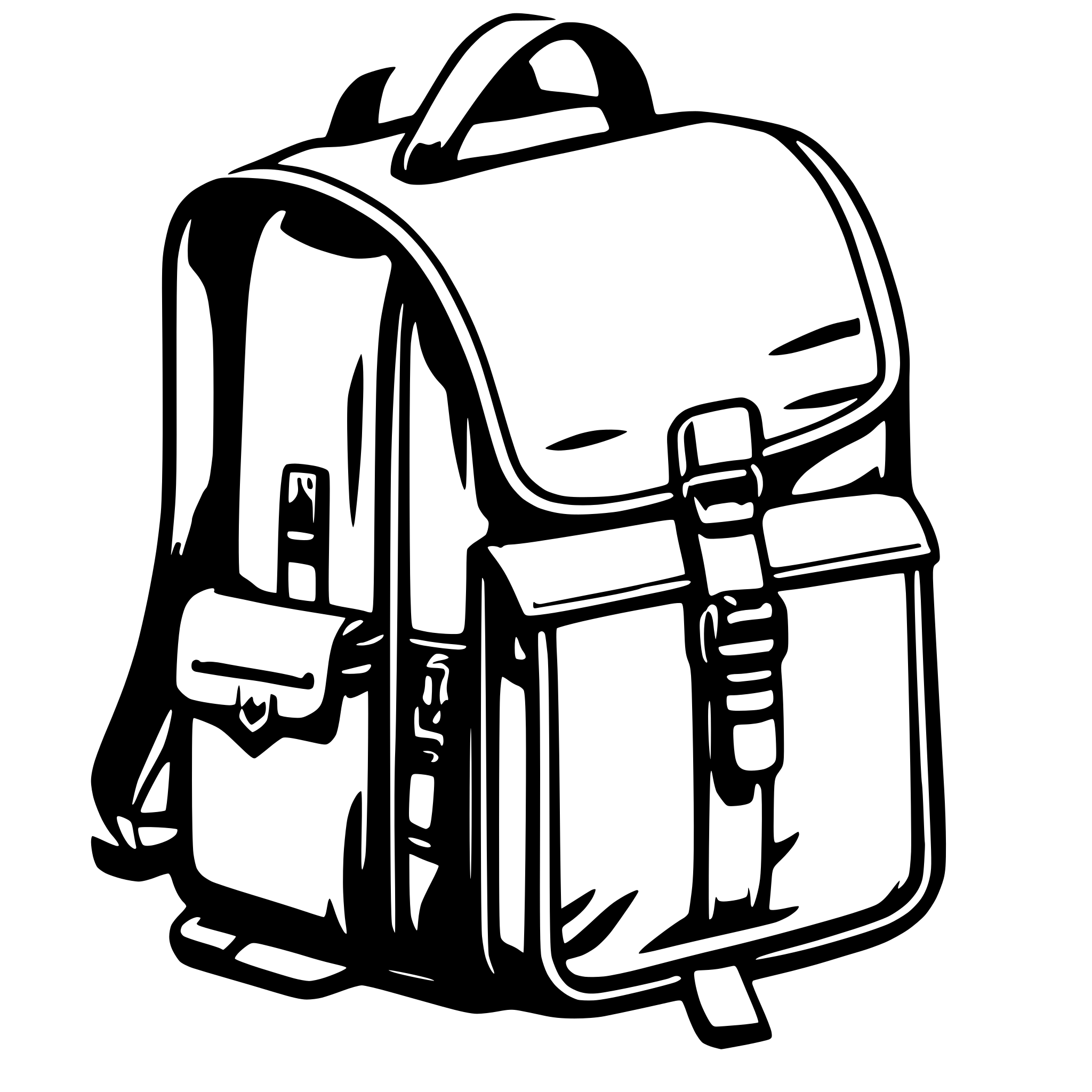 AI-generated SVG of 'Isometric backpack'