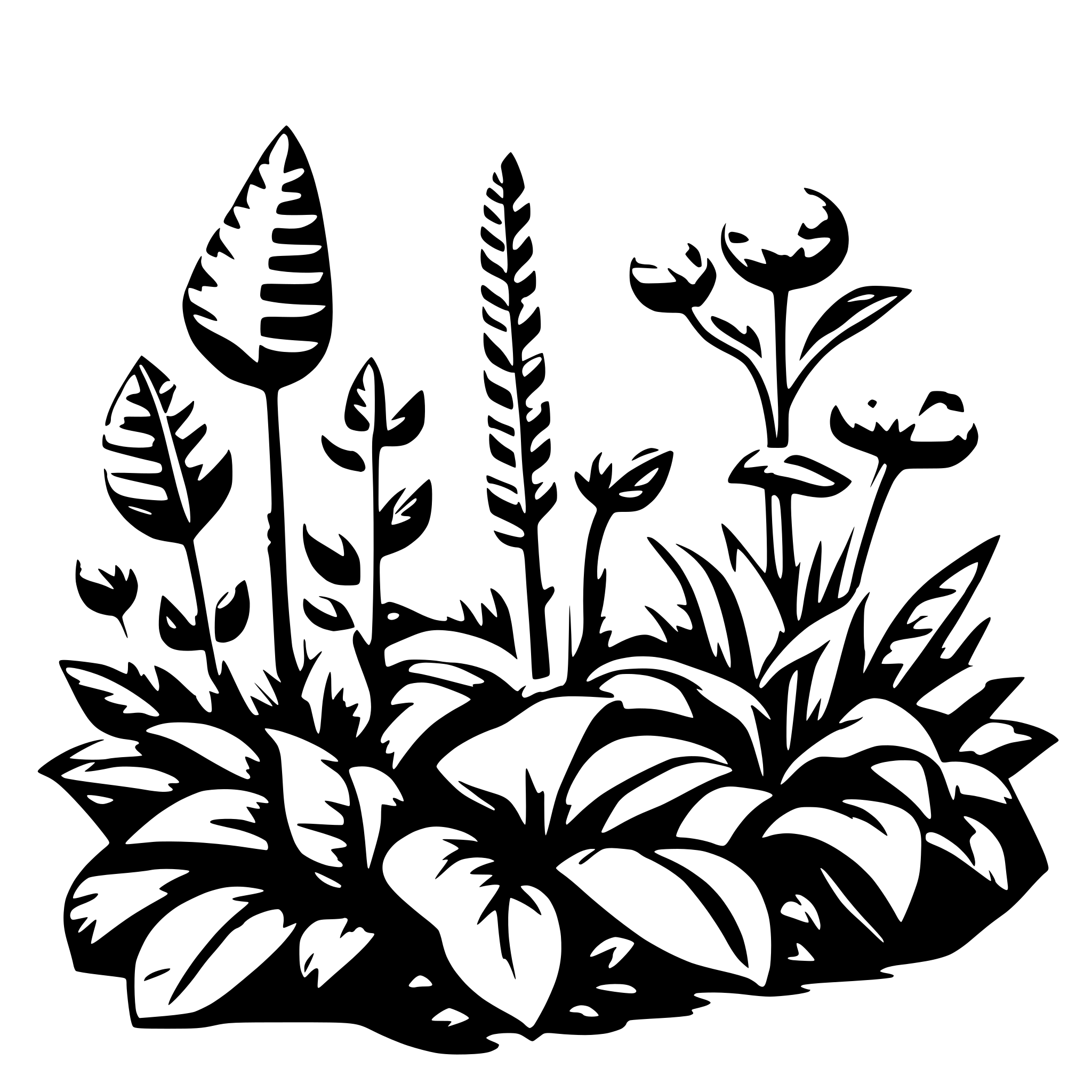 AI-generated SVG of a group of different plants