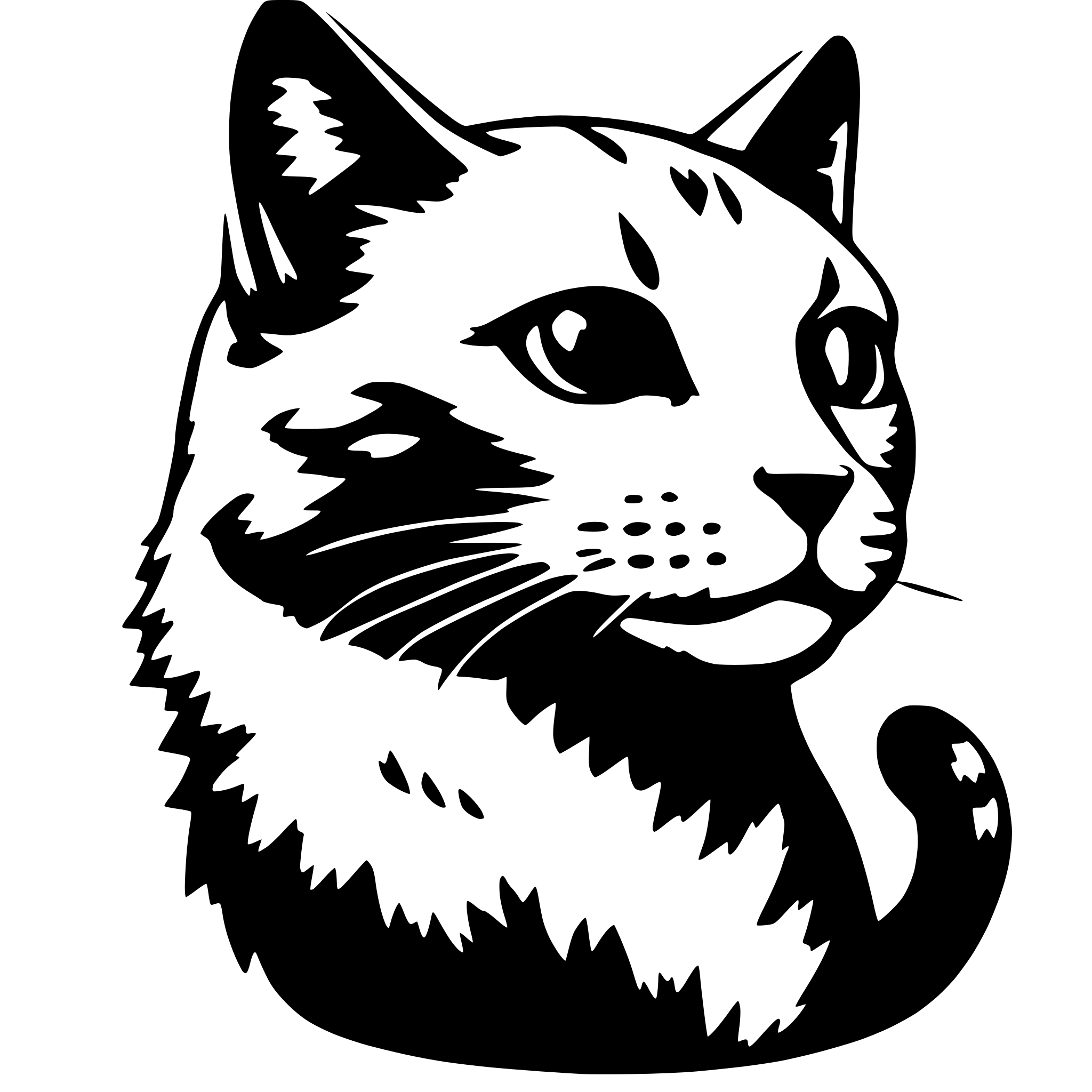 AI-generated SVG of 'y2k cat'