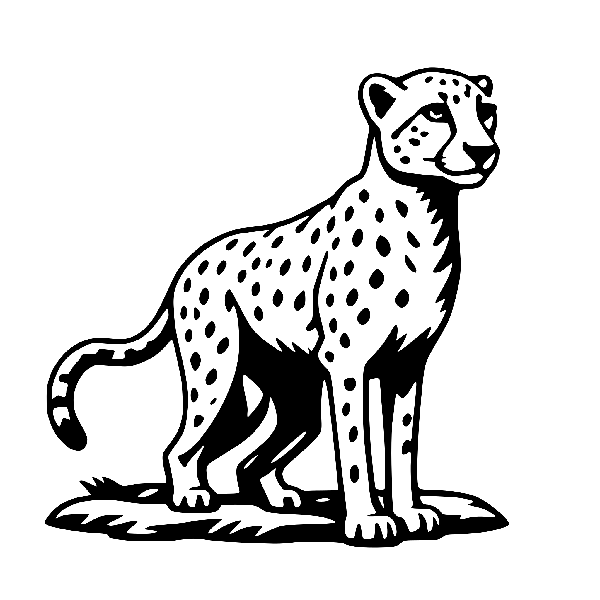 AI-generated SVG of 'cheetah'