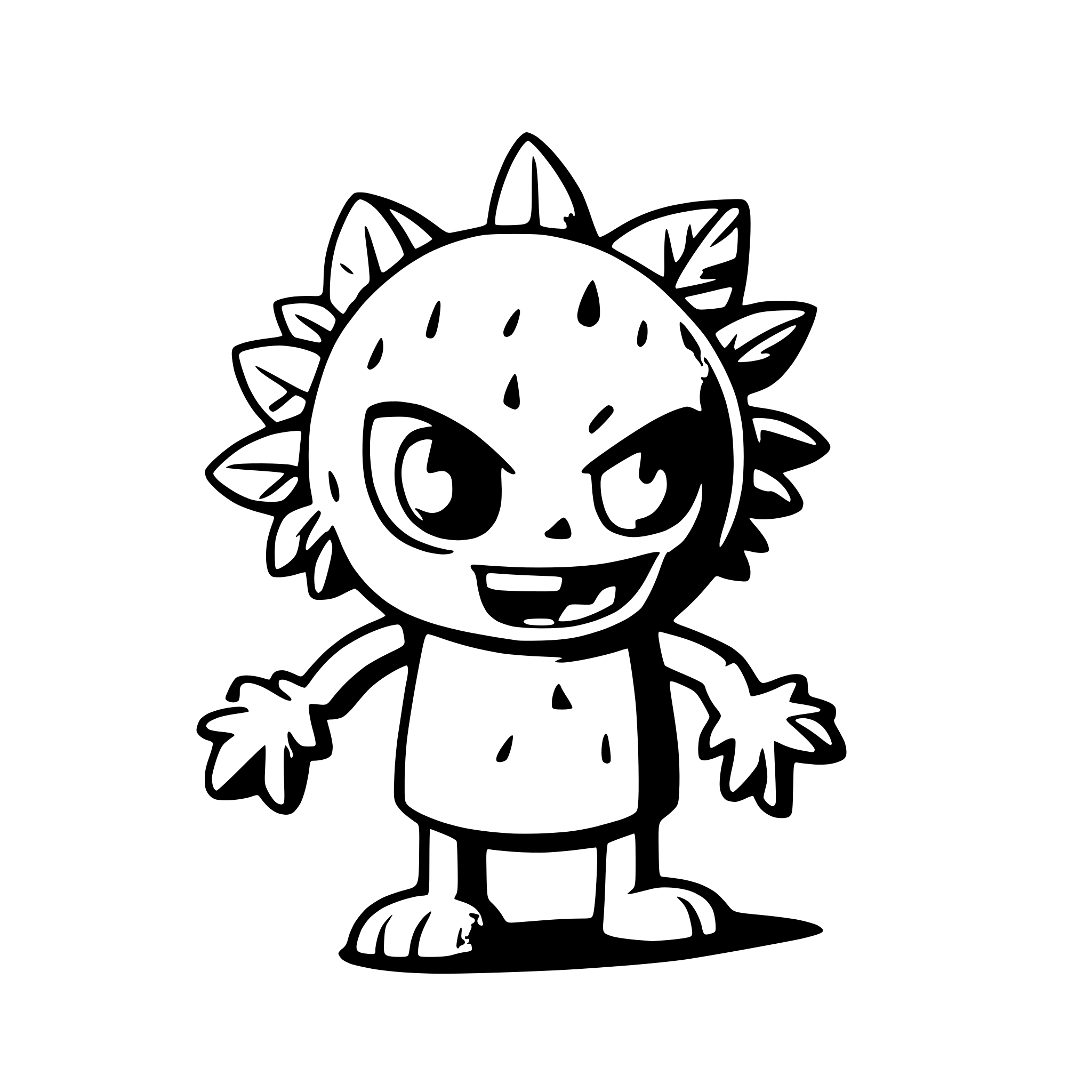 AI-generated SVG of a Monster With cannabis