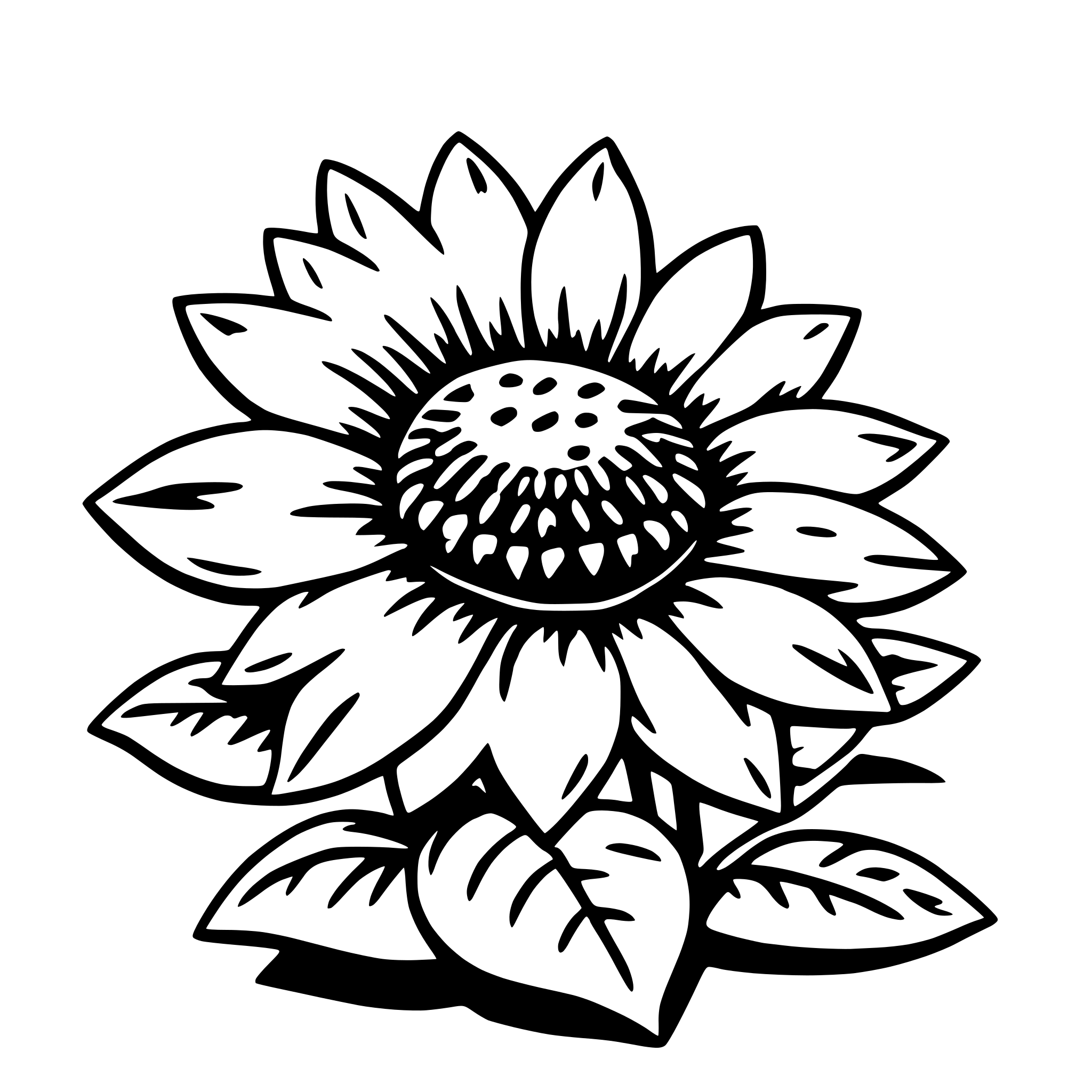 AI-generated SVG of a sunflower seed