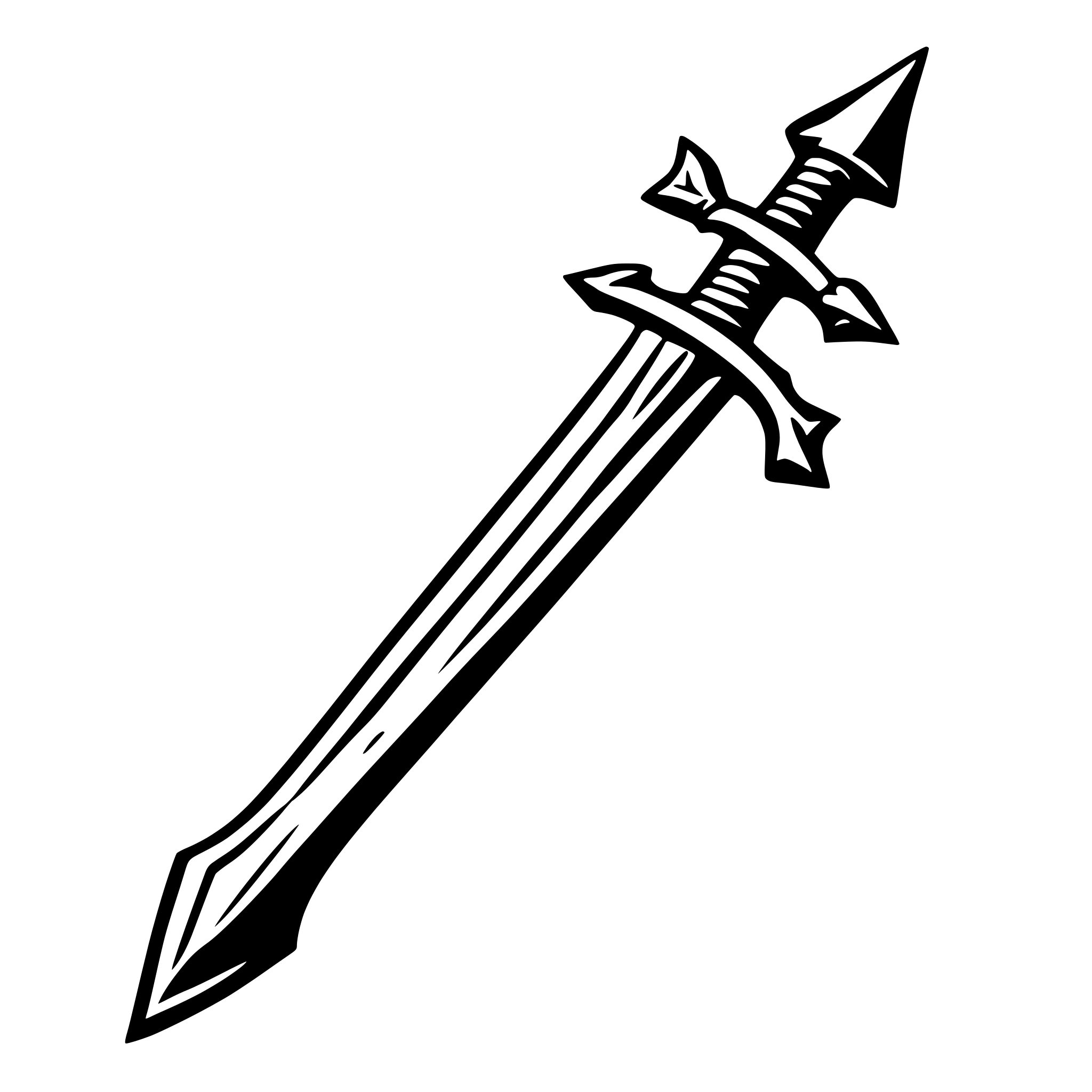 AI-generated SVG of 'arrow shape sword'