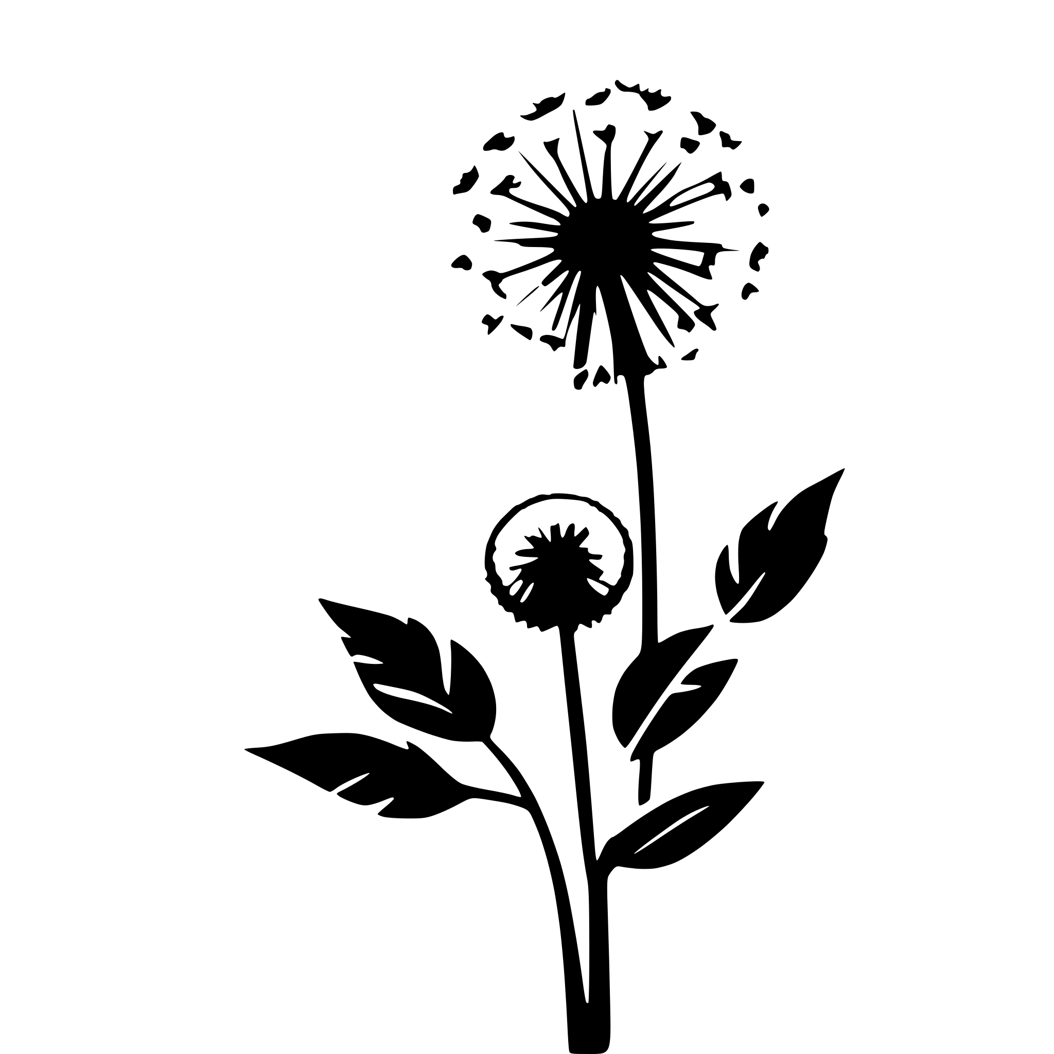 AI-generated SVG of 'dandelion'