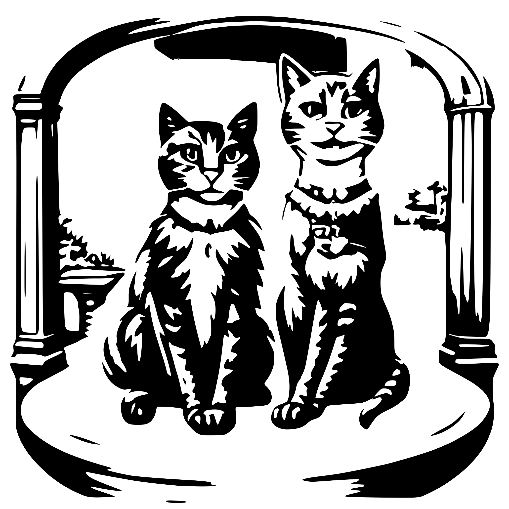 AI-generated SVG of 'Cats performing opera'