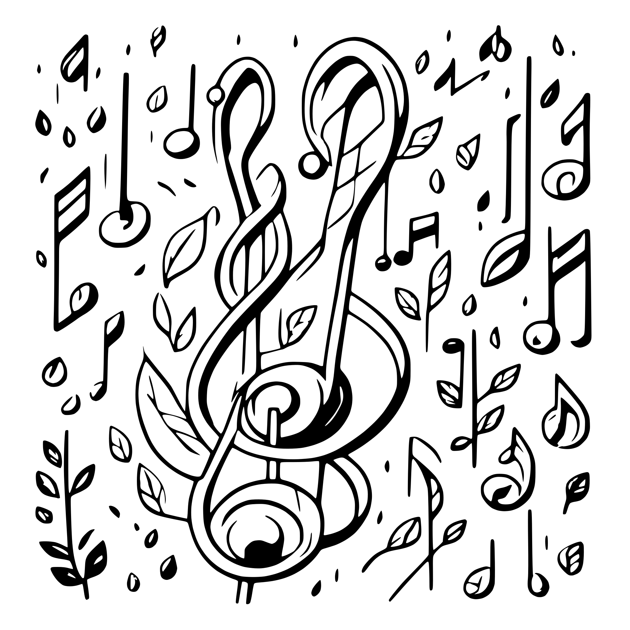 AI-generated SVG of a musical notes