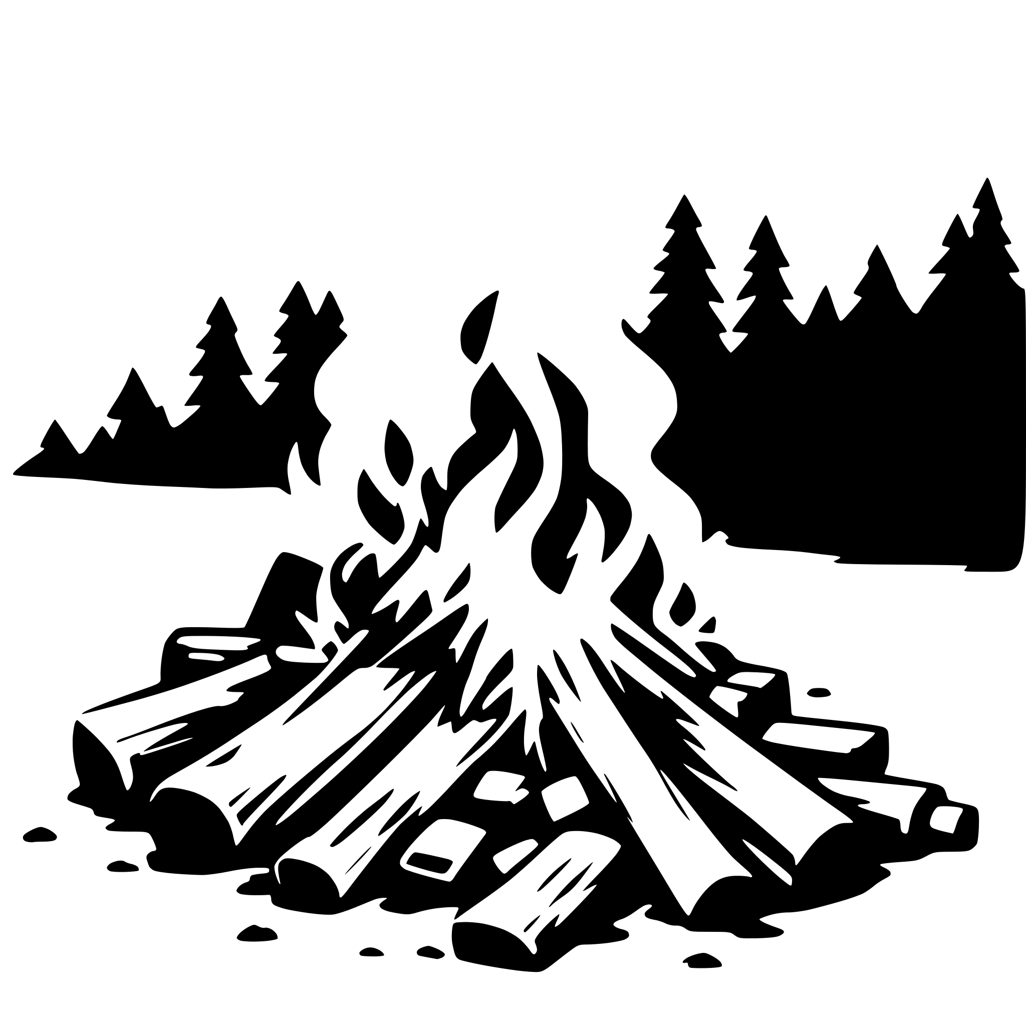 AI-generated SVG of 'extinguished campfire'