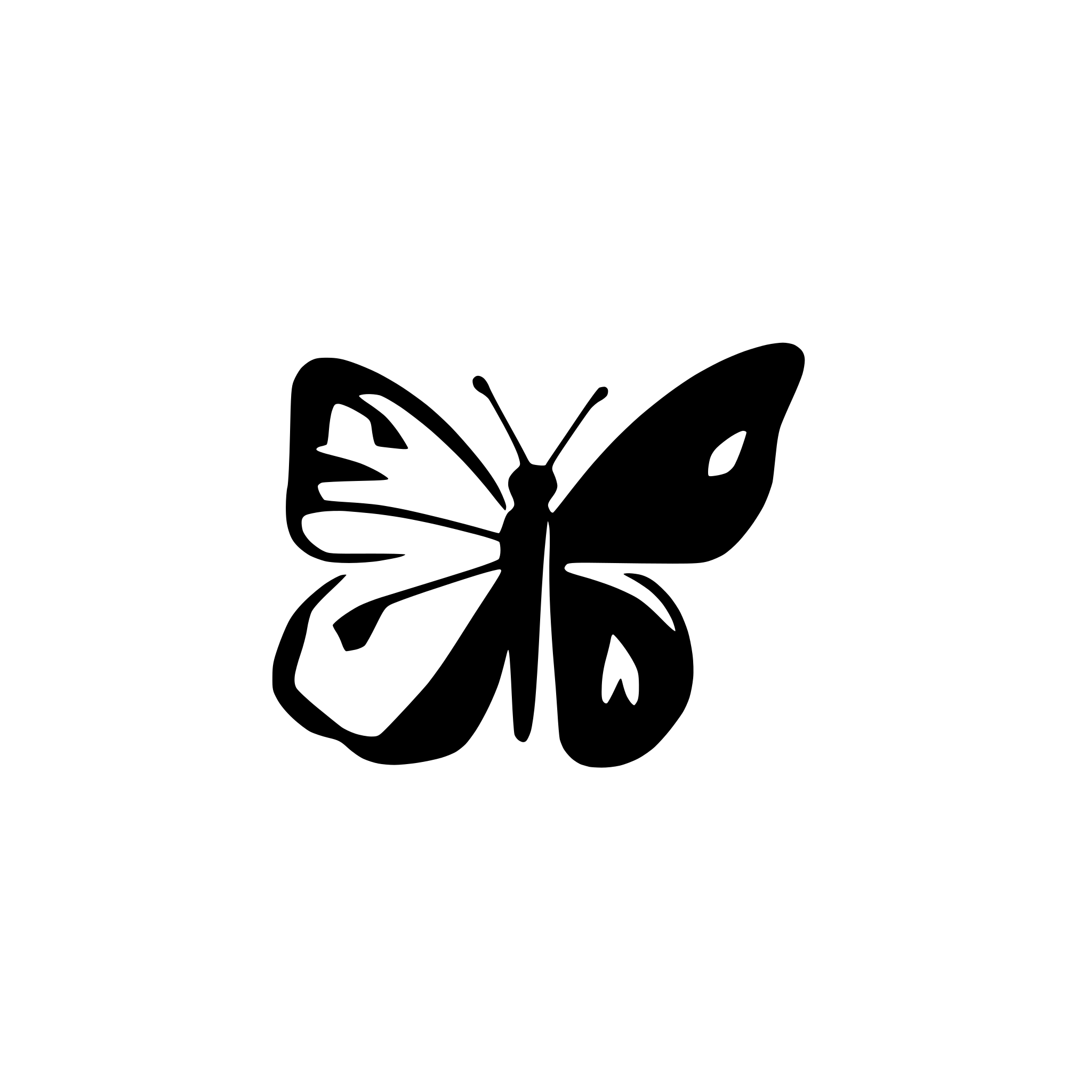 AI-generated SVG of 'simple butterfly'