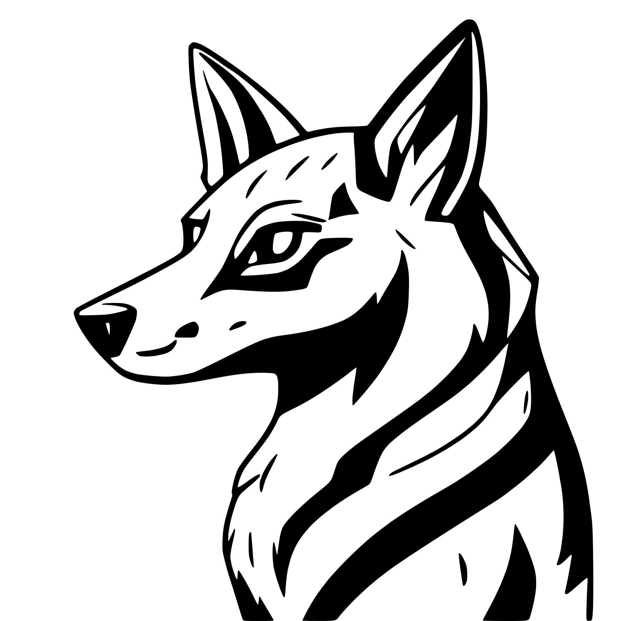 AI-generated SVG of a Detailed SVG illustration of a Harzer Fuchs dog, facing slightly to the left, medium-long fur with wavy texture, reddish-brown coat, black saddle markings. Add realistic fur shading using smooth vector gradients. Eyes expressive, ears semi-erect, intelligent and calm expression. Use subtle line art and clean shapes, depth through shading and layered color gradients, no background, high-detail, SVG-optimized style.
