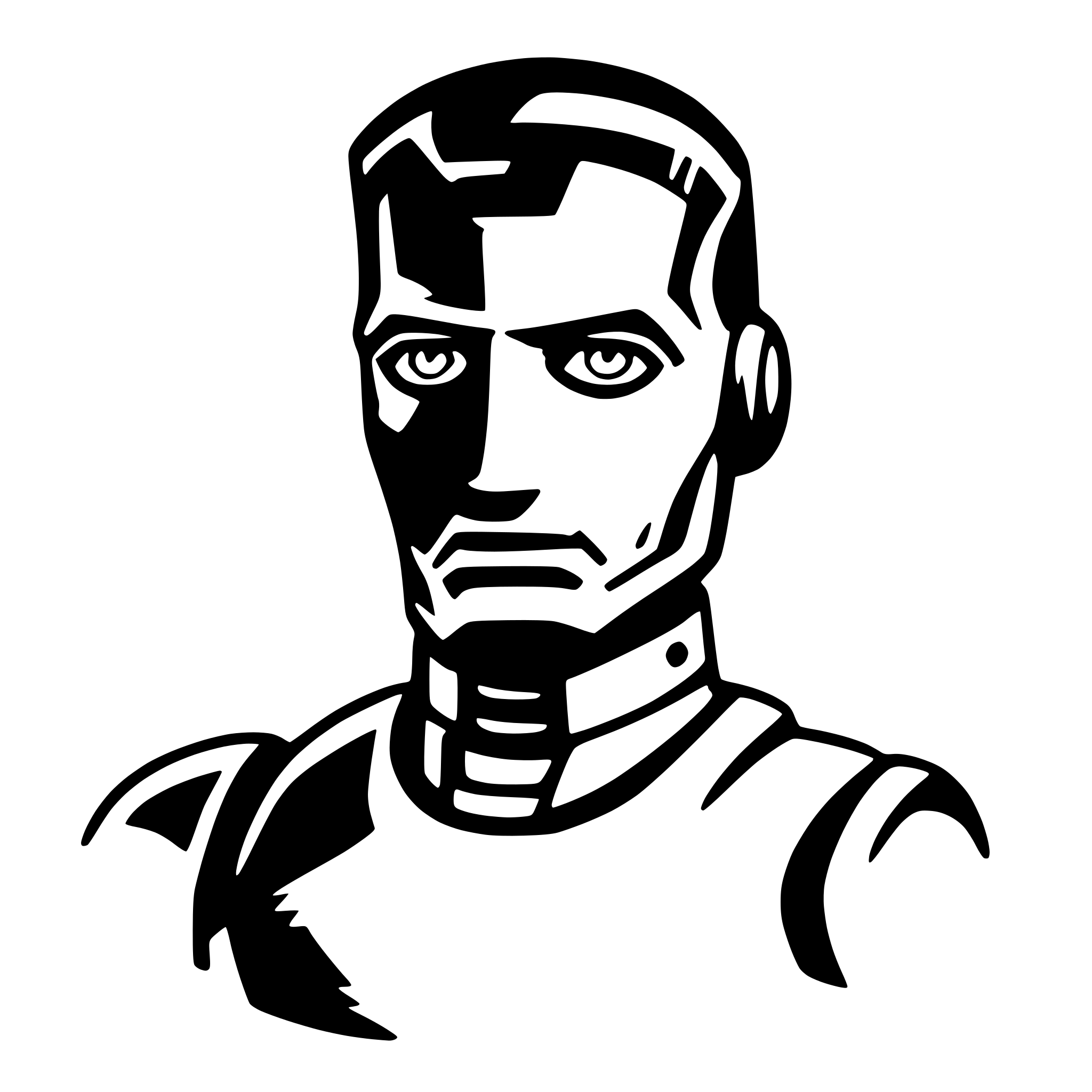 AI-generated SVG of 'iron man'