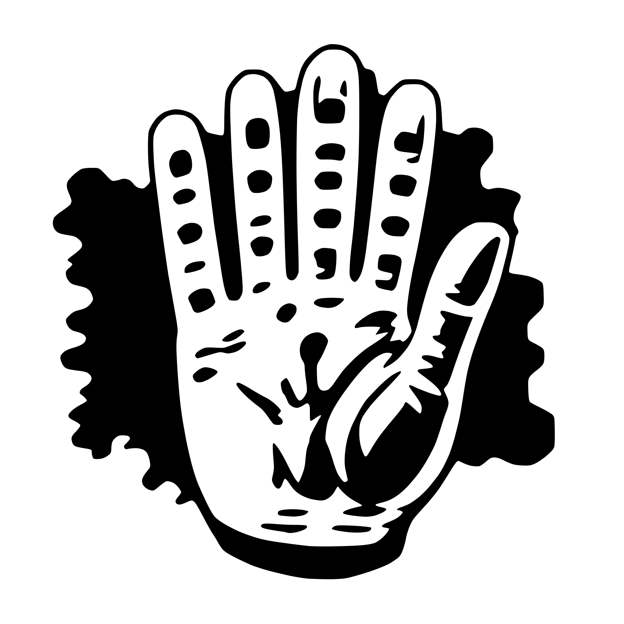 AI-generated SVG of 'bloody handprint'