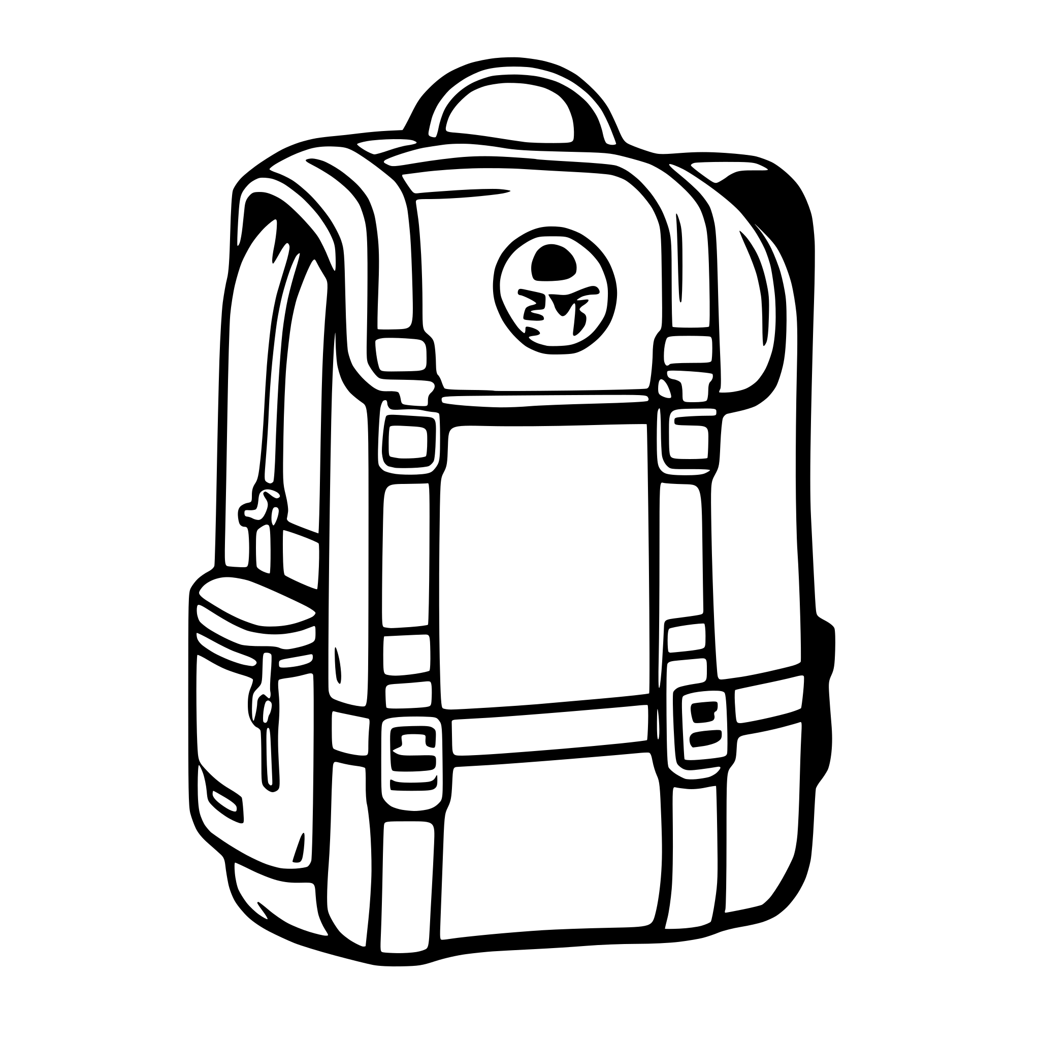 AI-generated SVG of a astronaut life support backpack