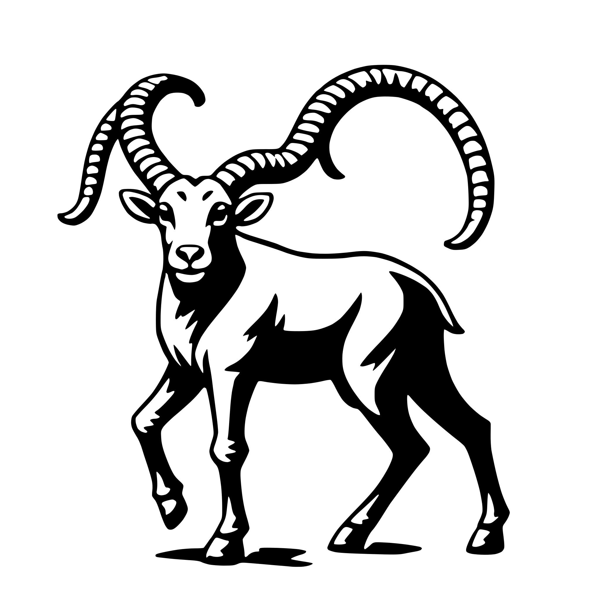 AI-generated SVG of 'ibex'