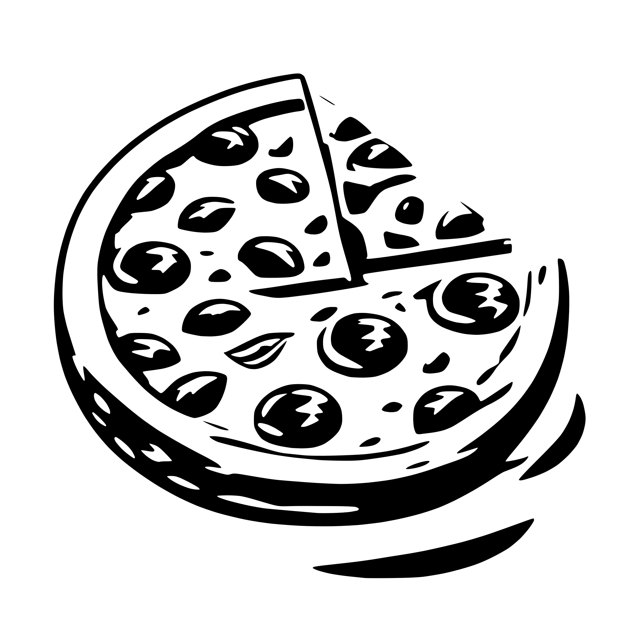 AI-generated SVG of 'one slice of pzza'