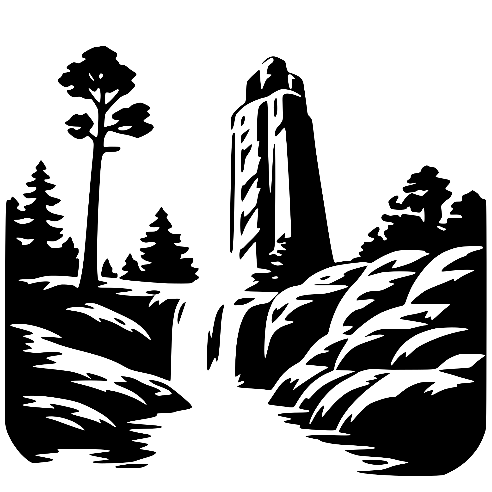 AI-generated SVG of 'waterfall mist'