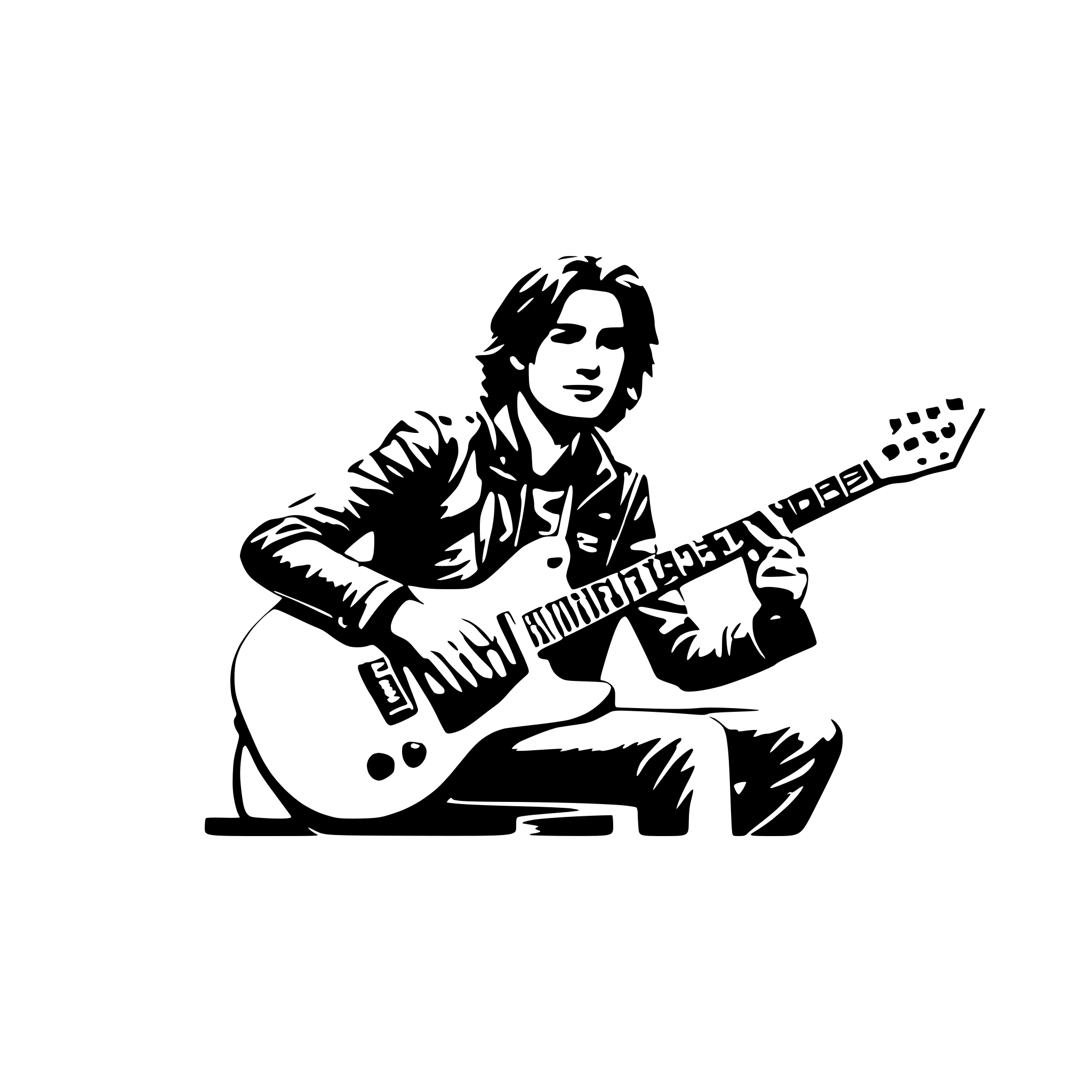 AI-generated SVG of a a man, playing an electric guitar, the comic style, front view AI-generated SVG of a a man, playing an electric guitar, the comic style, front view