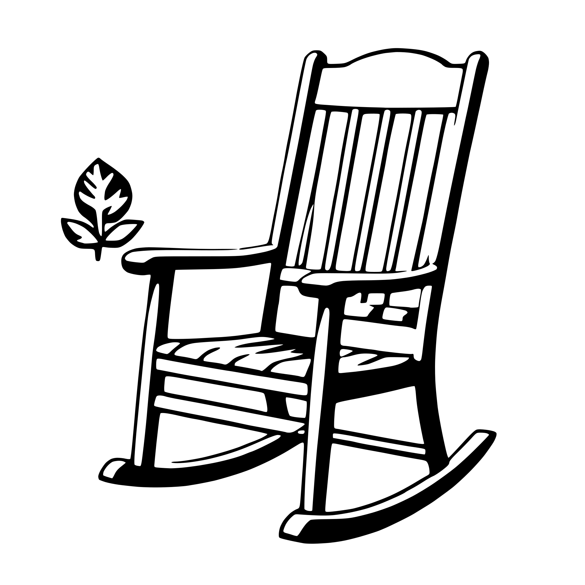 AI-generated SVG of a rocking chair