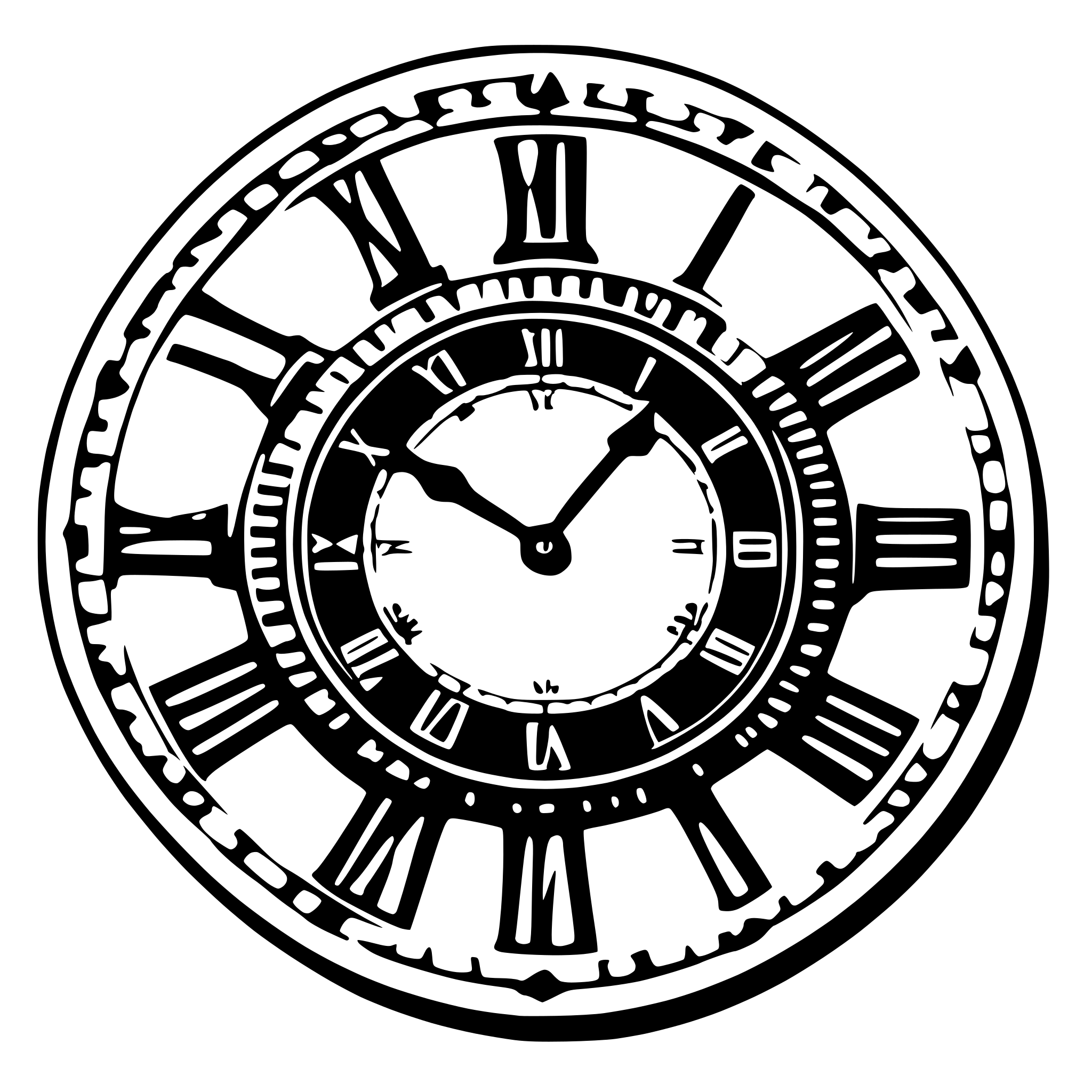 AI-generated SVG of 'Generate beautiful clock hands'