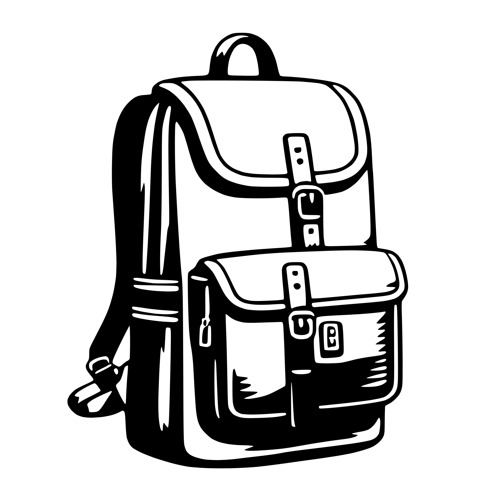 AI-generated SVG of a backpack