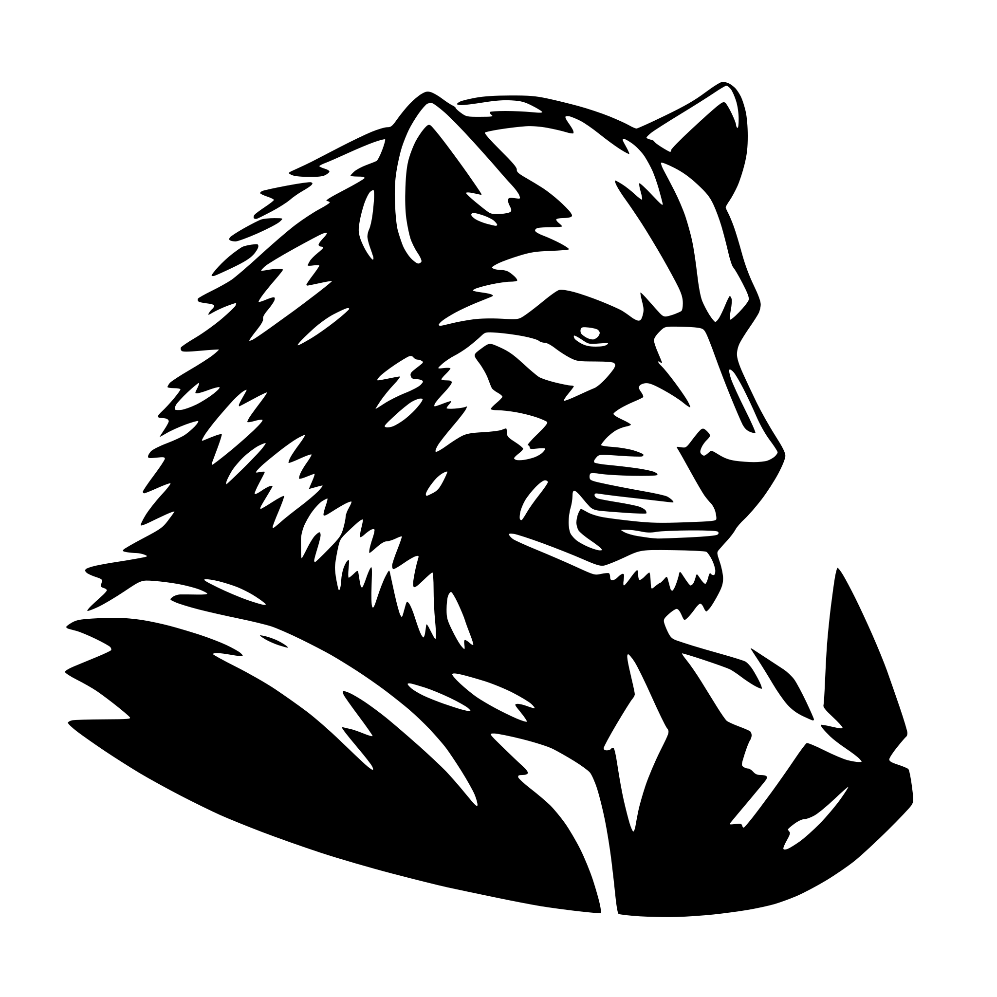 AI-generated SVG of 'angular wolverine'