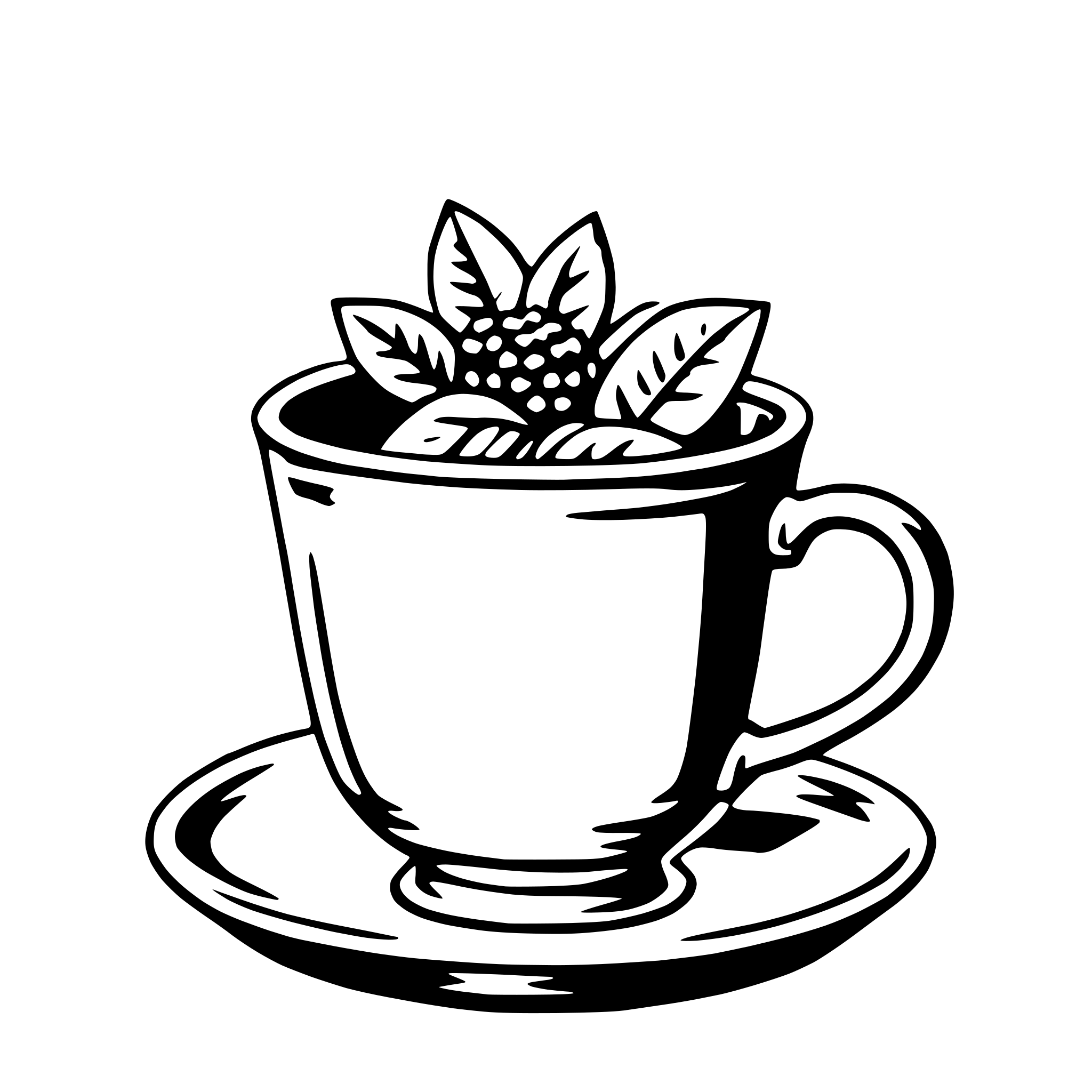 AI-generated SVG of a teacup
