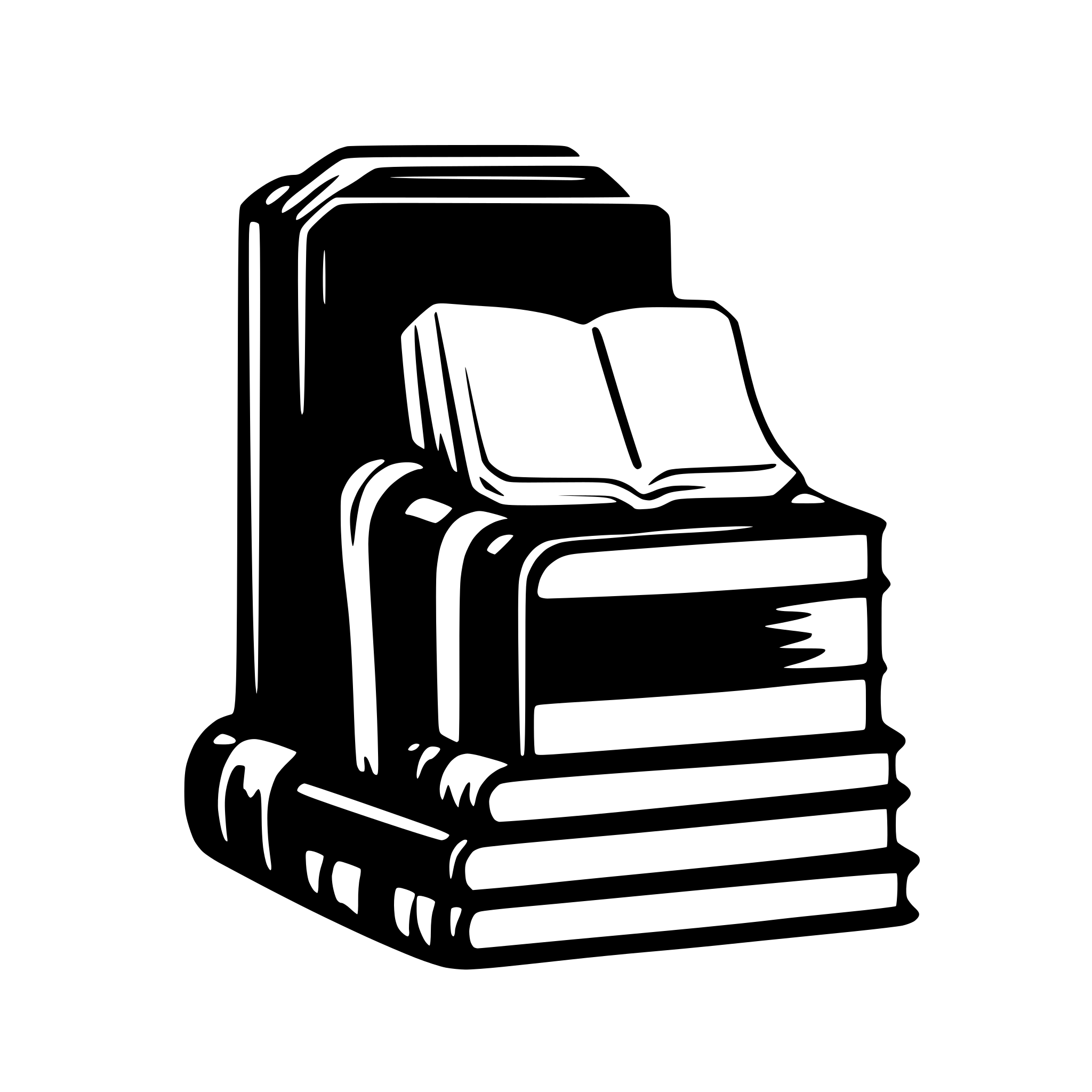 AI-generated SVG of a logo solid book exam