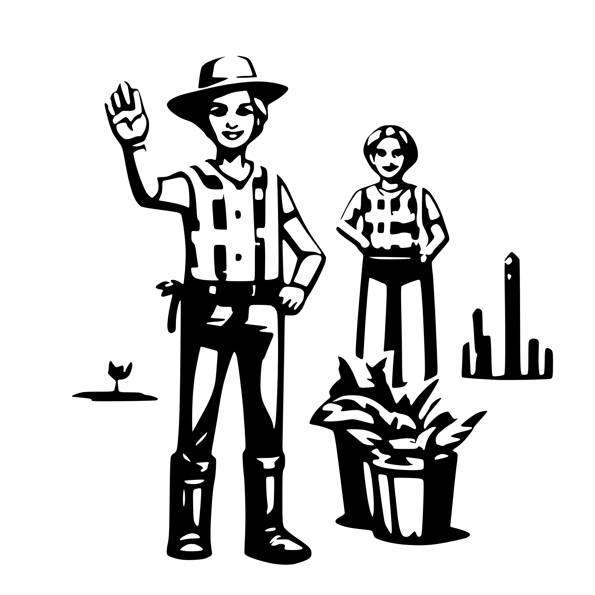 AI-generated SVG of a MORE THAN TWO FARMER COMMUNICATION