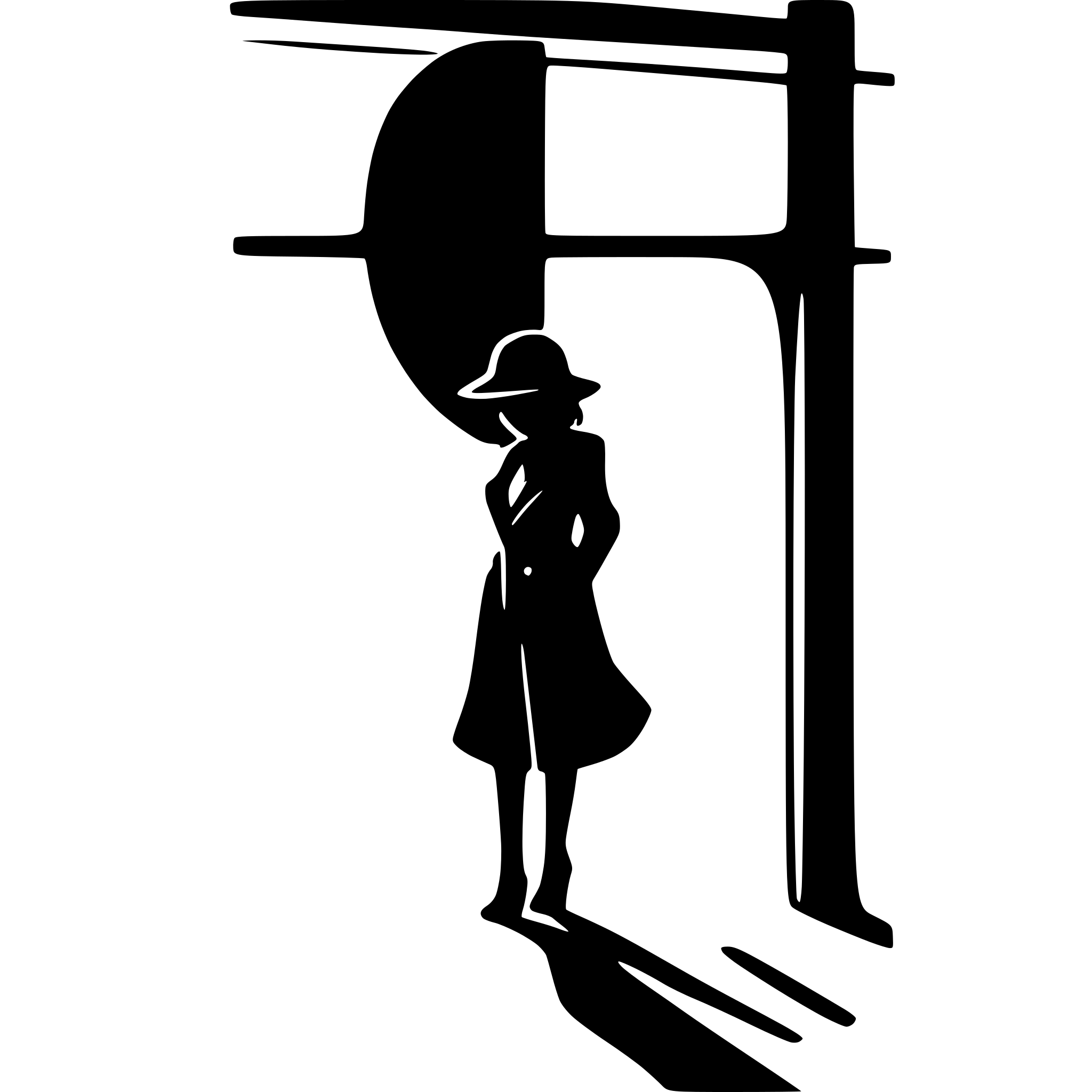 AI-generated SVG of 'detective silhouette head to toe female in a trench coat fedora whole body'