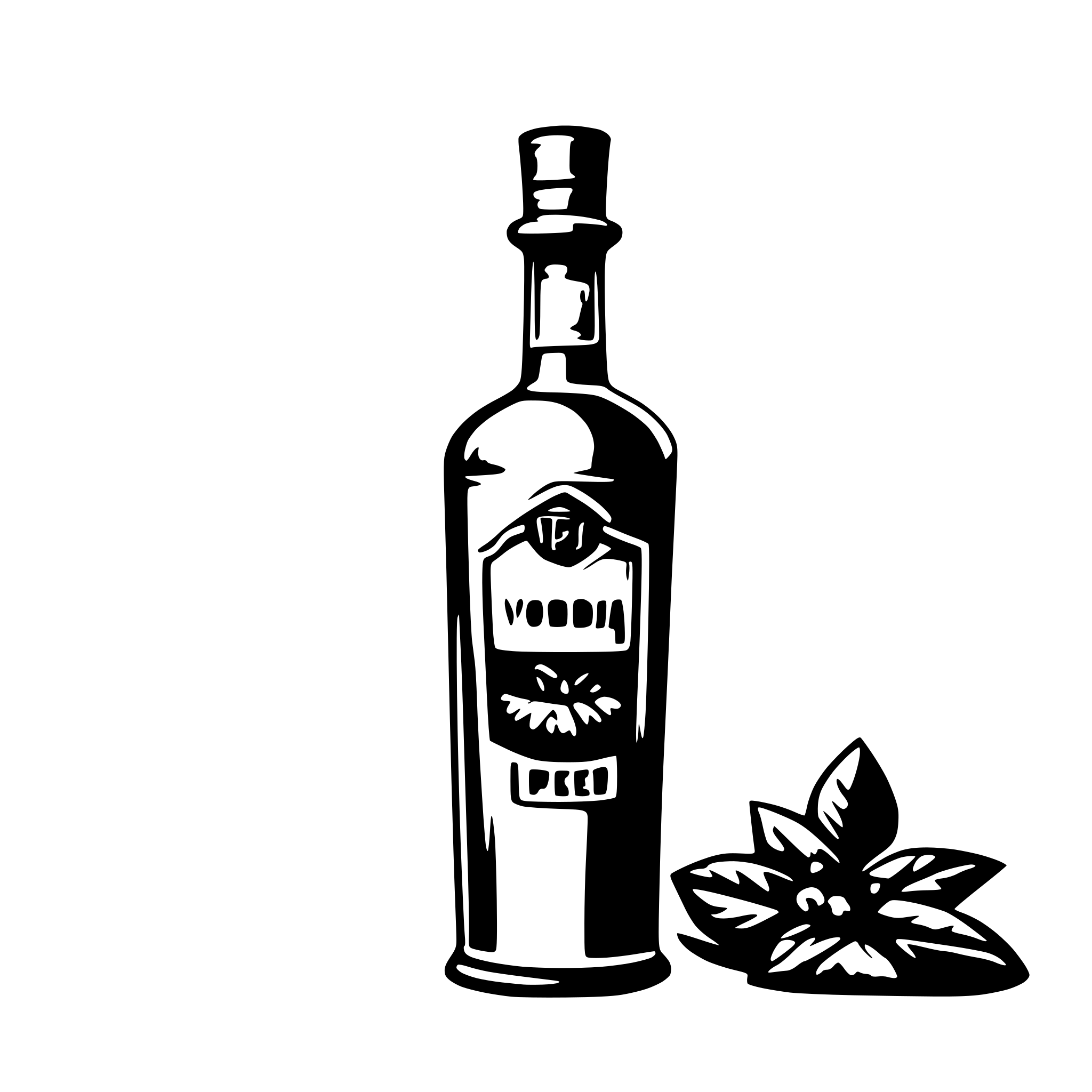 AI-generated SVG of a BOTTLE VODKA