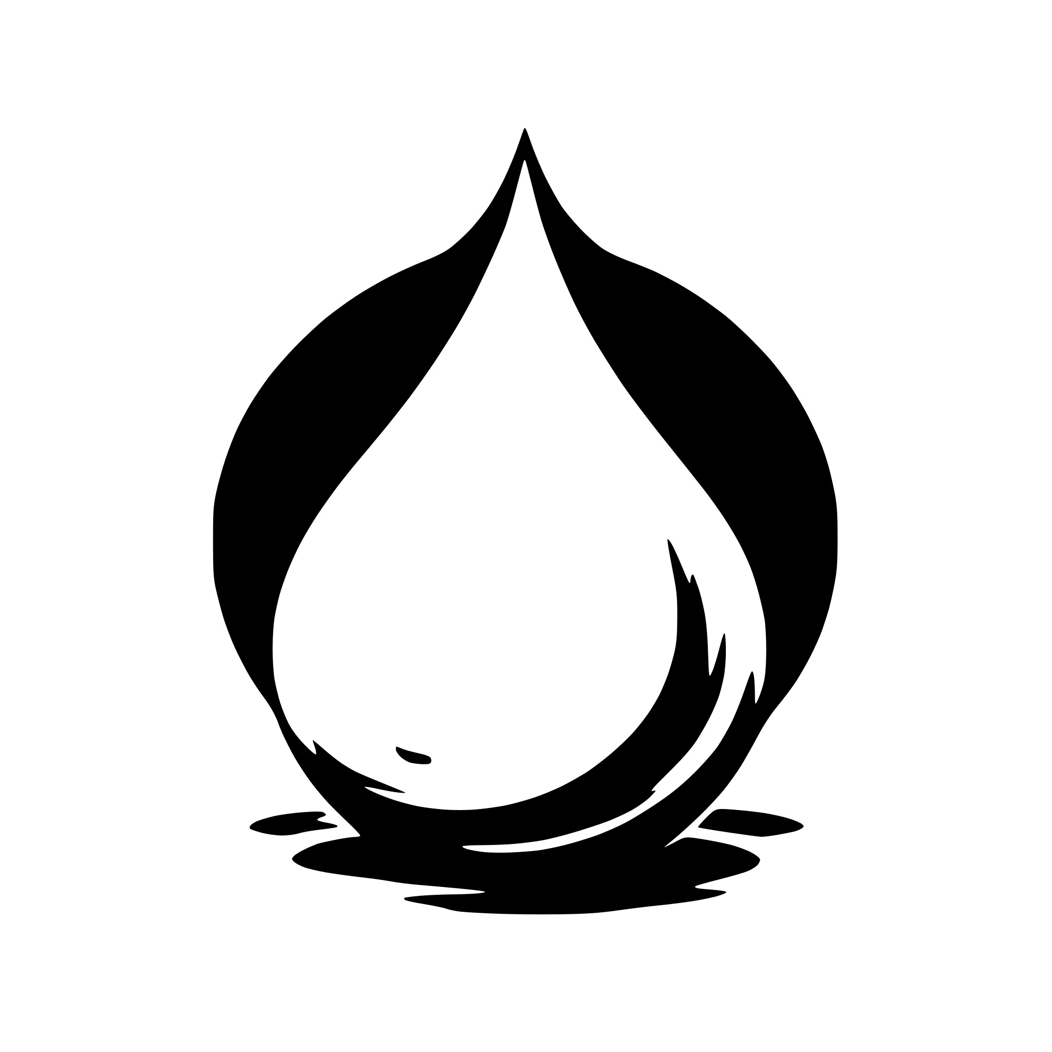 AI-generated SVG of a a minimal and simple water droplet, solid color