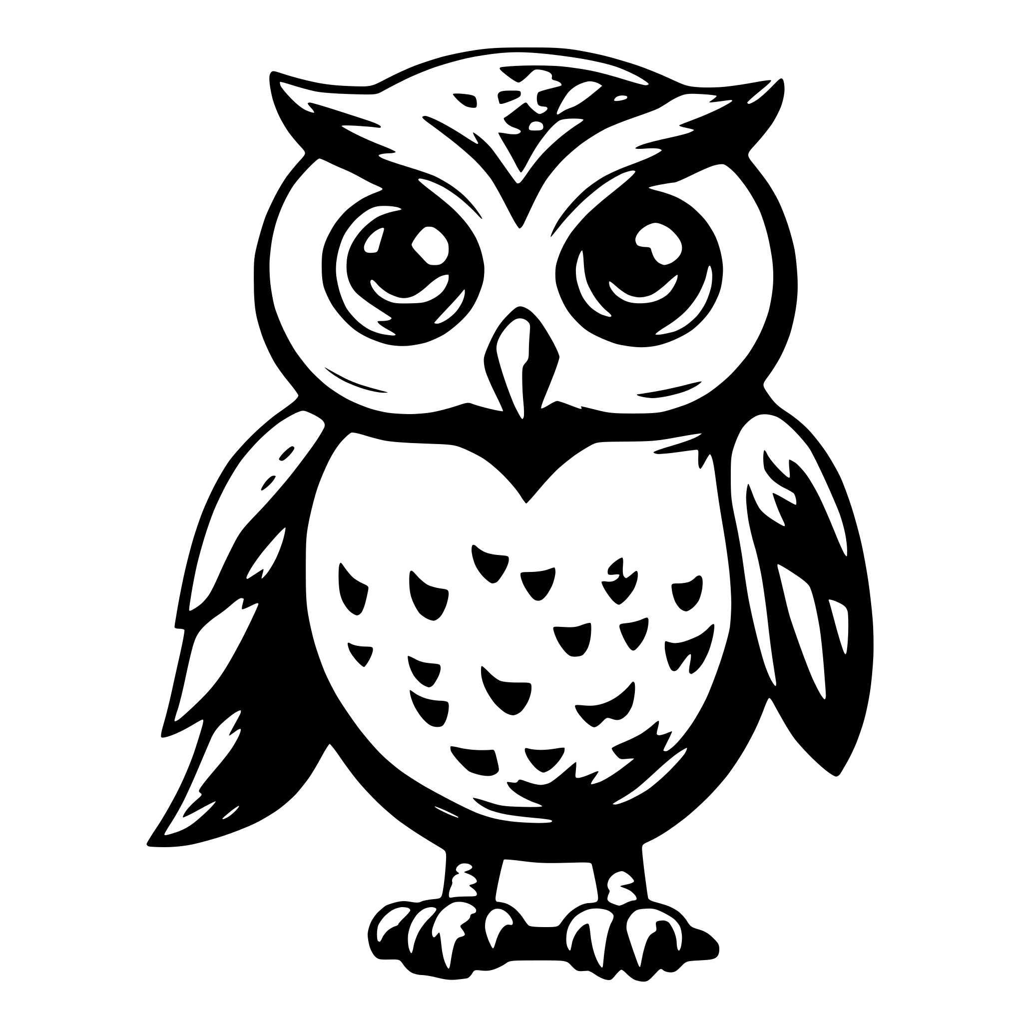 AI-generated SVG of a owl