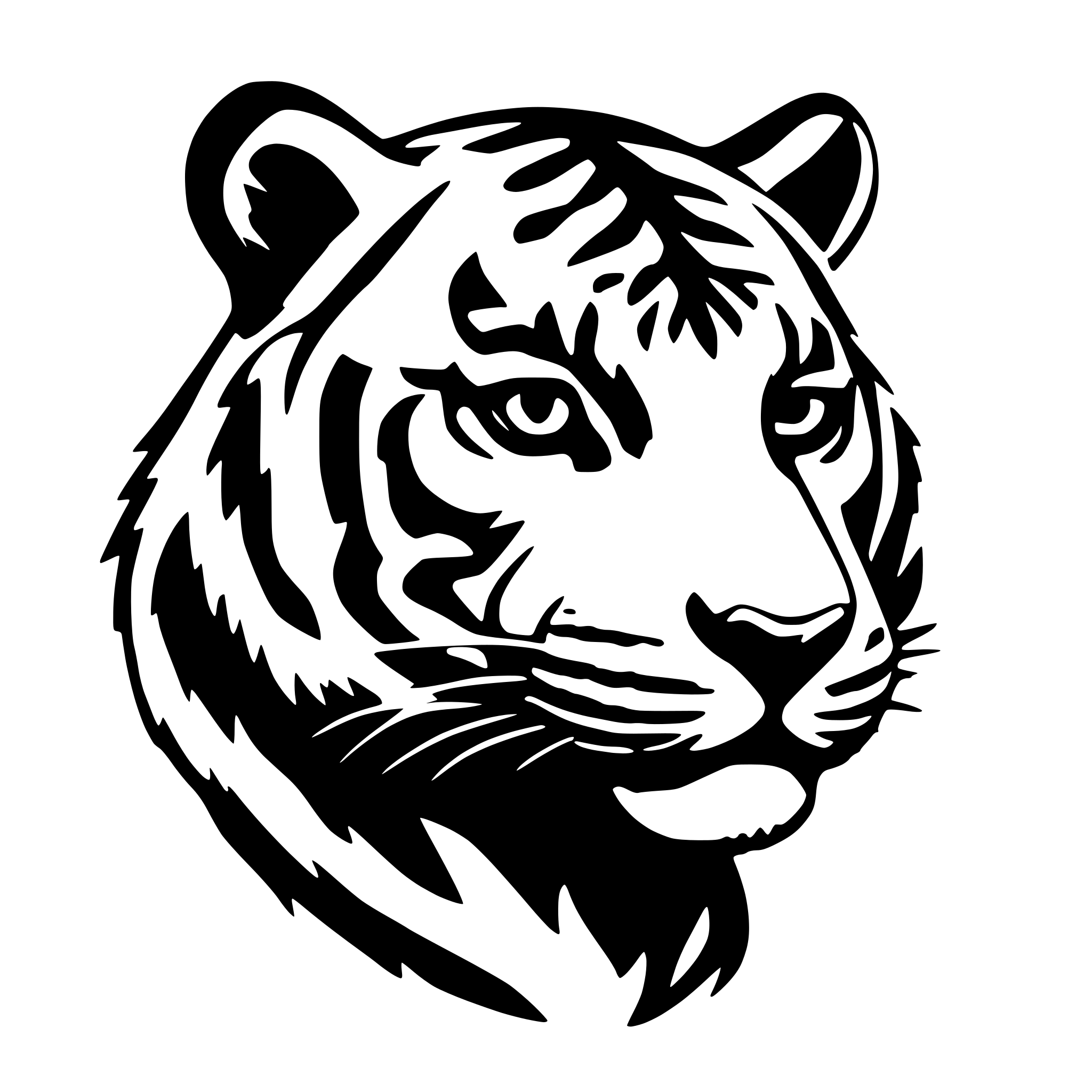 AI-generated SVG of 'tiger'