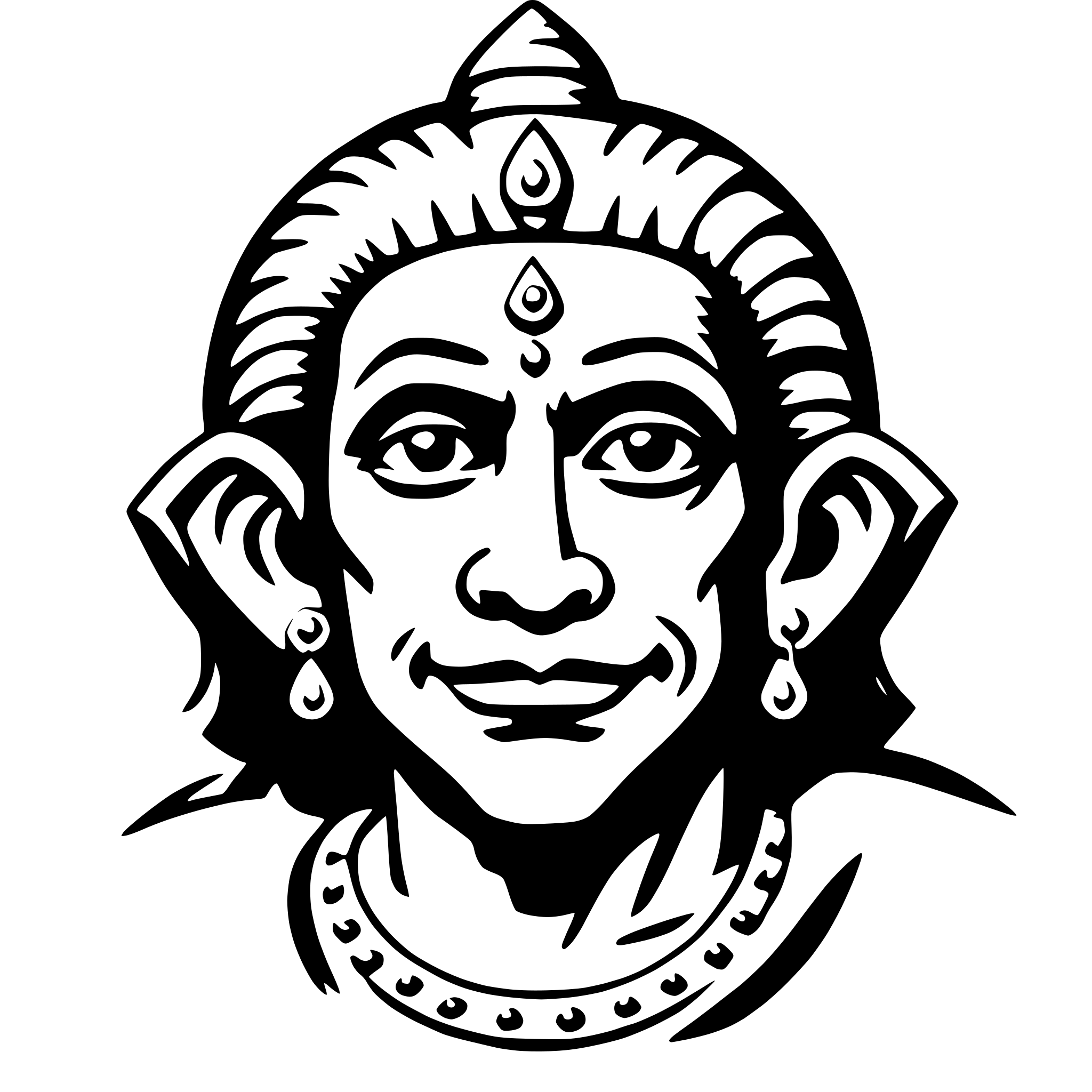 AI-generated SVG of a hanuman