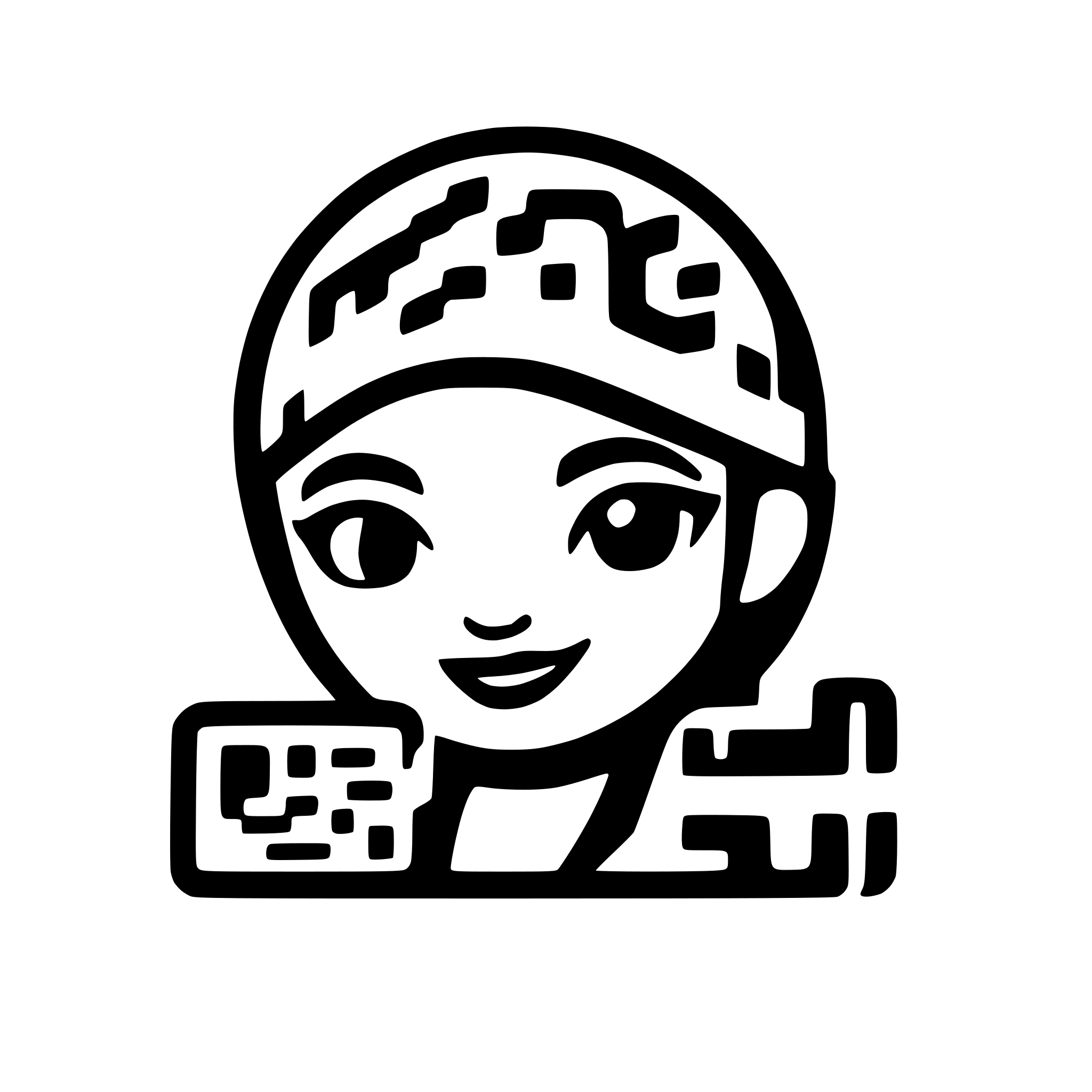 AI-generated SVG of a QR code genie with turban