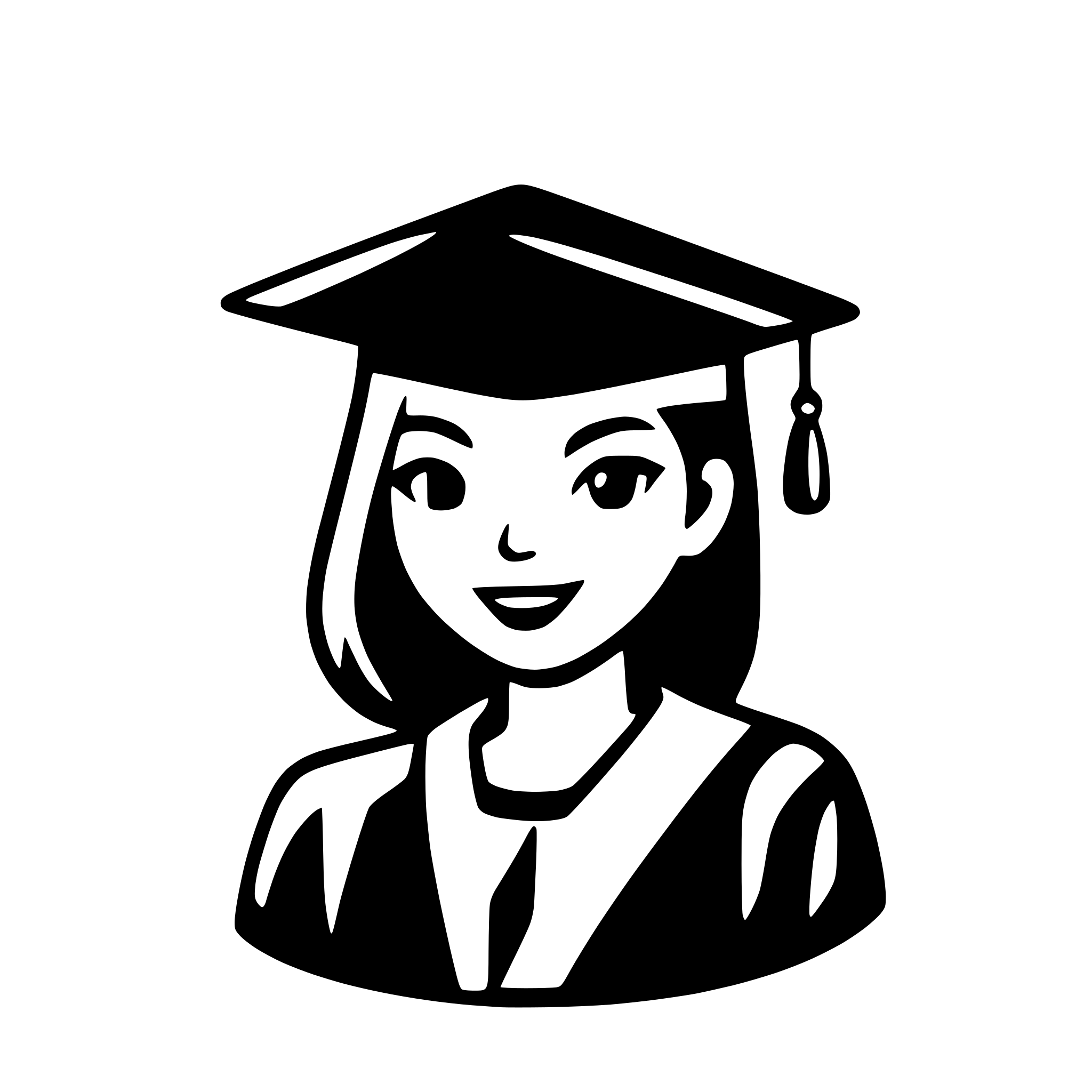 AI-generated SVG of 'graduation cap with tassel'
