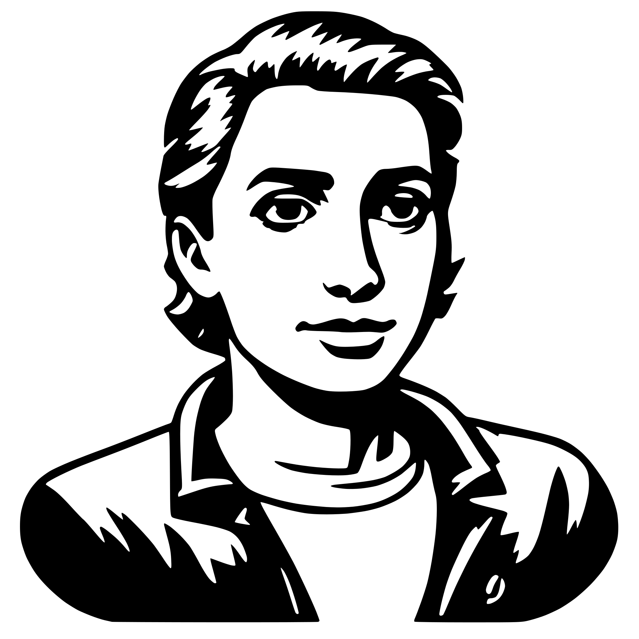 AI-generated SVG of a man