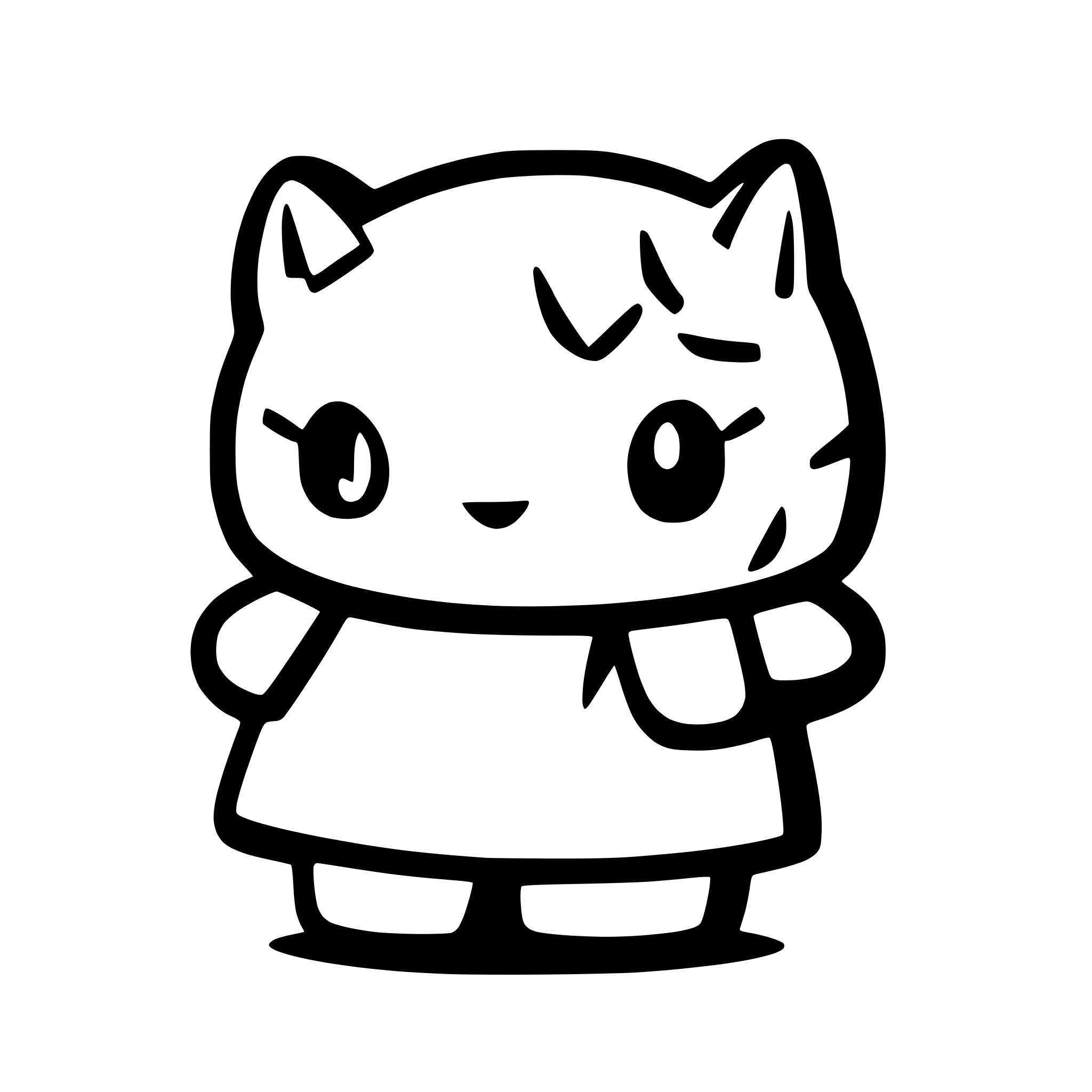 AI-generated SVG of a hello kitty ghost cute