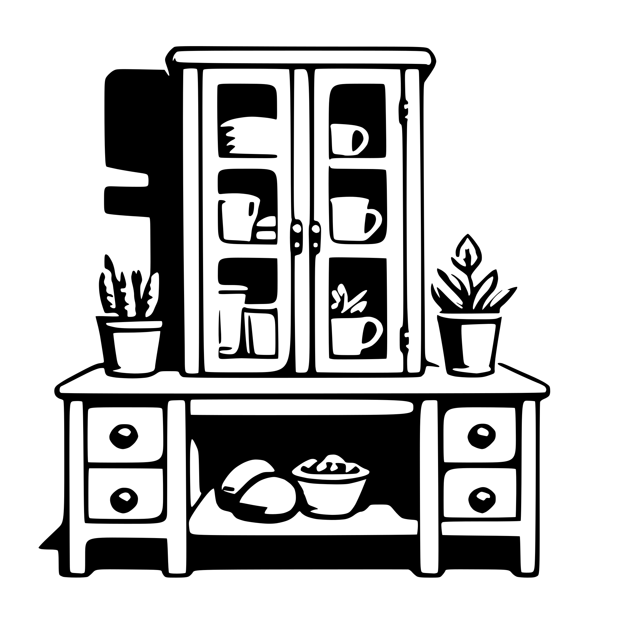 AI-generated SVG of 'hutch'