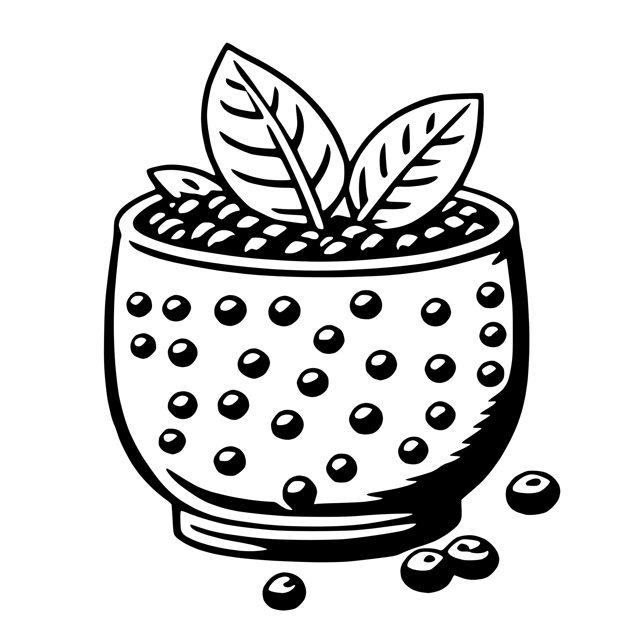 AI-generated SVG of a chia seed