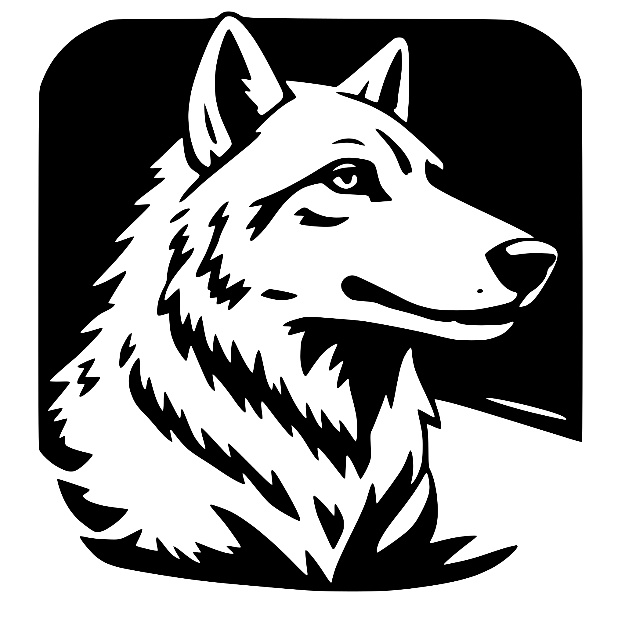 AI-generated SVG of a wolf