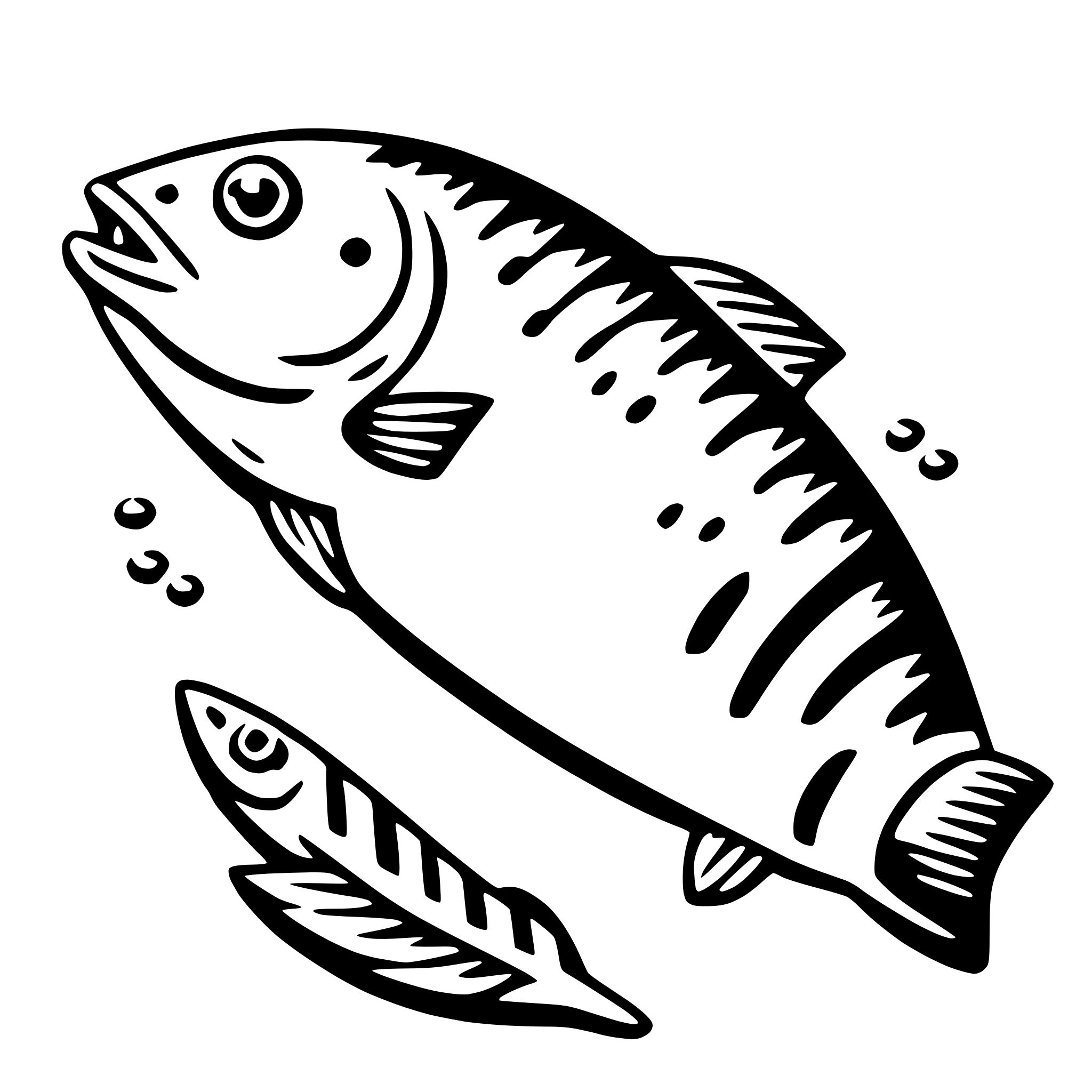 AI-generated SVG of a salmon