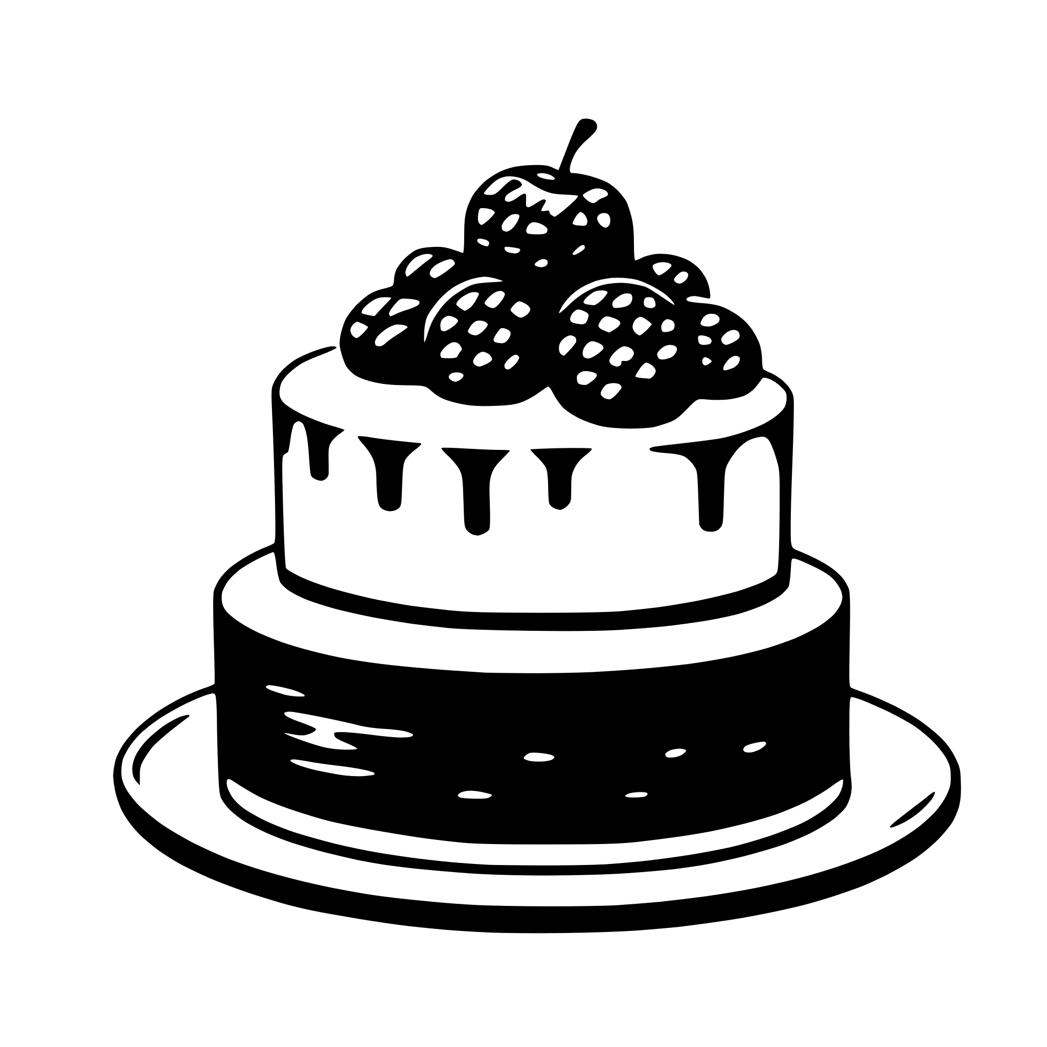 AI-generated SVG of 'cake'