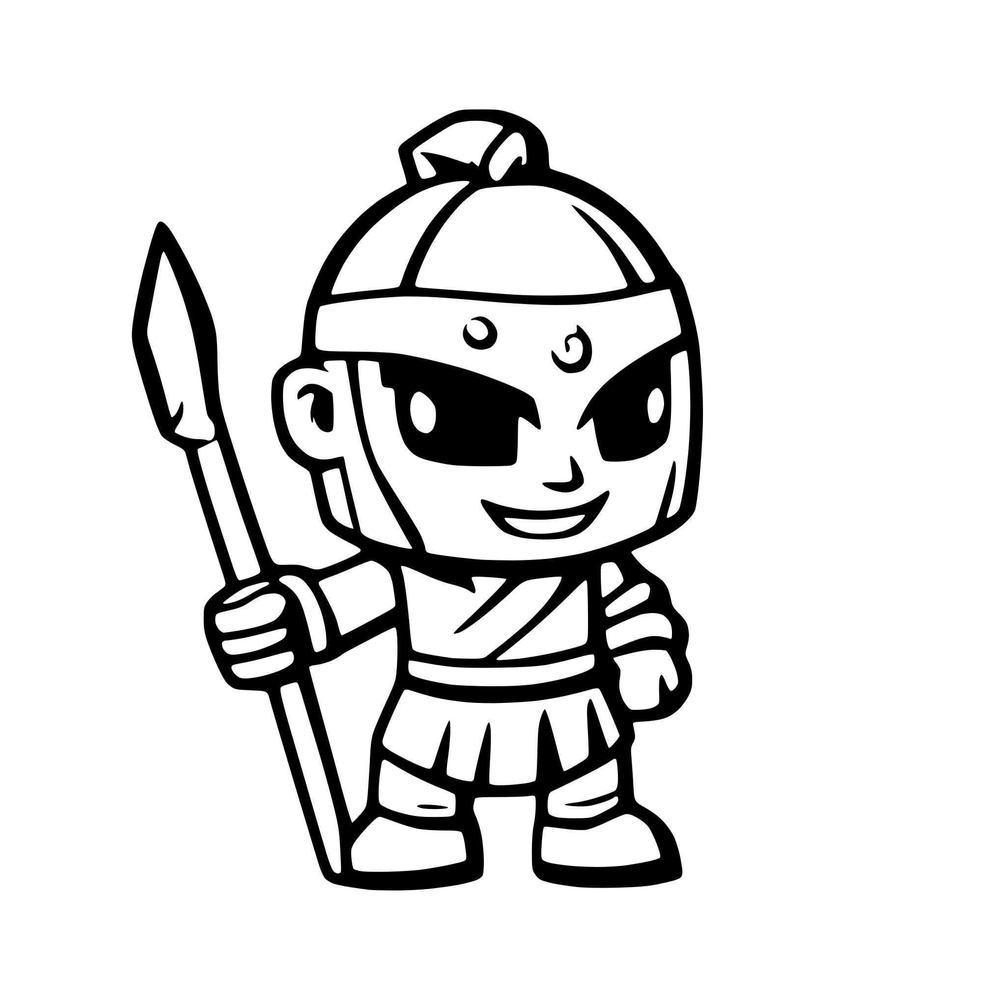AI-generated SVG of 'Cartoon Gladiator'