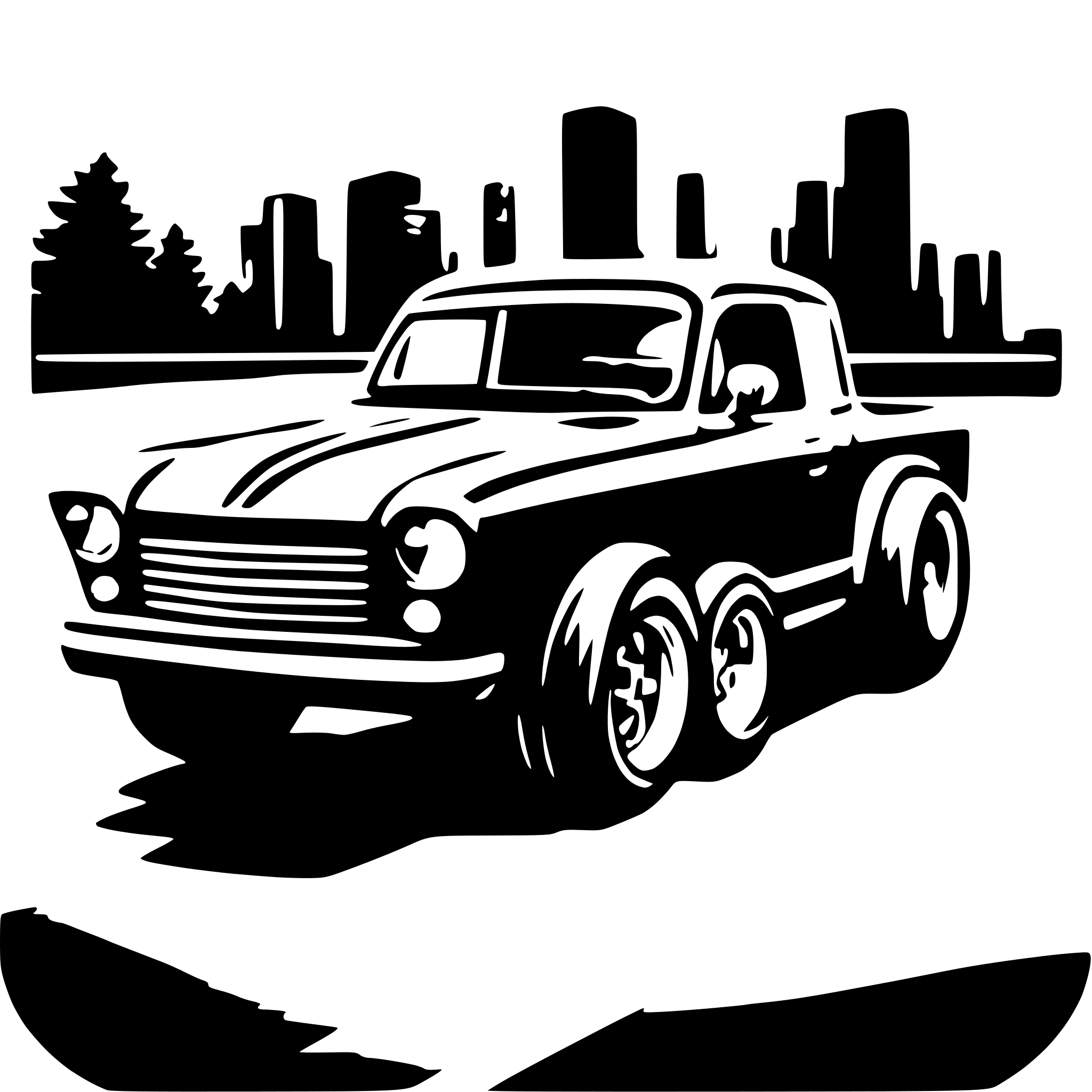 AI-generated SVG of a chevy race truck