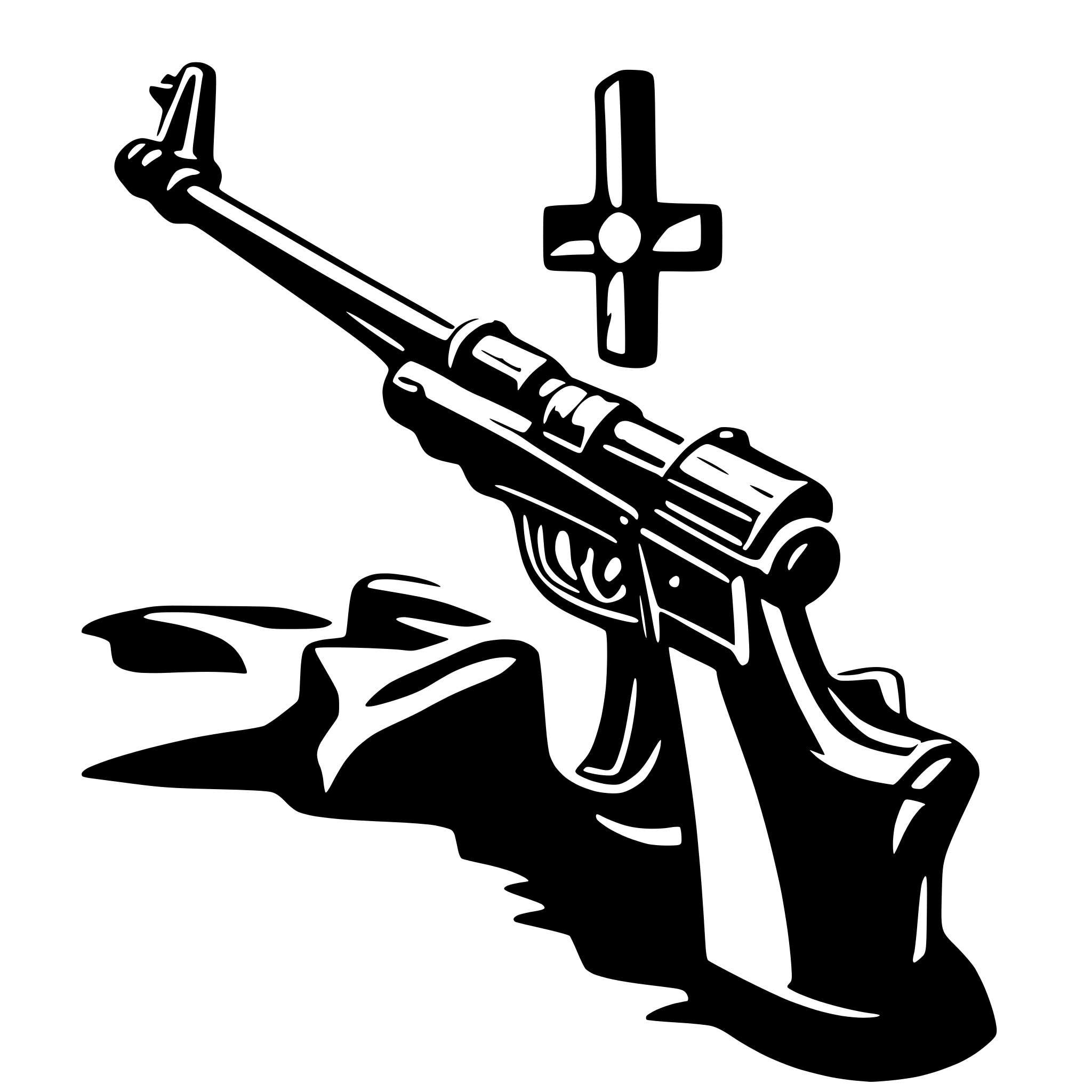 AI-generated SVG of 'MAchine gun ppsh'